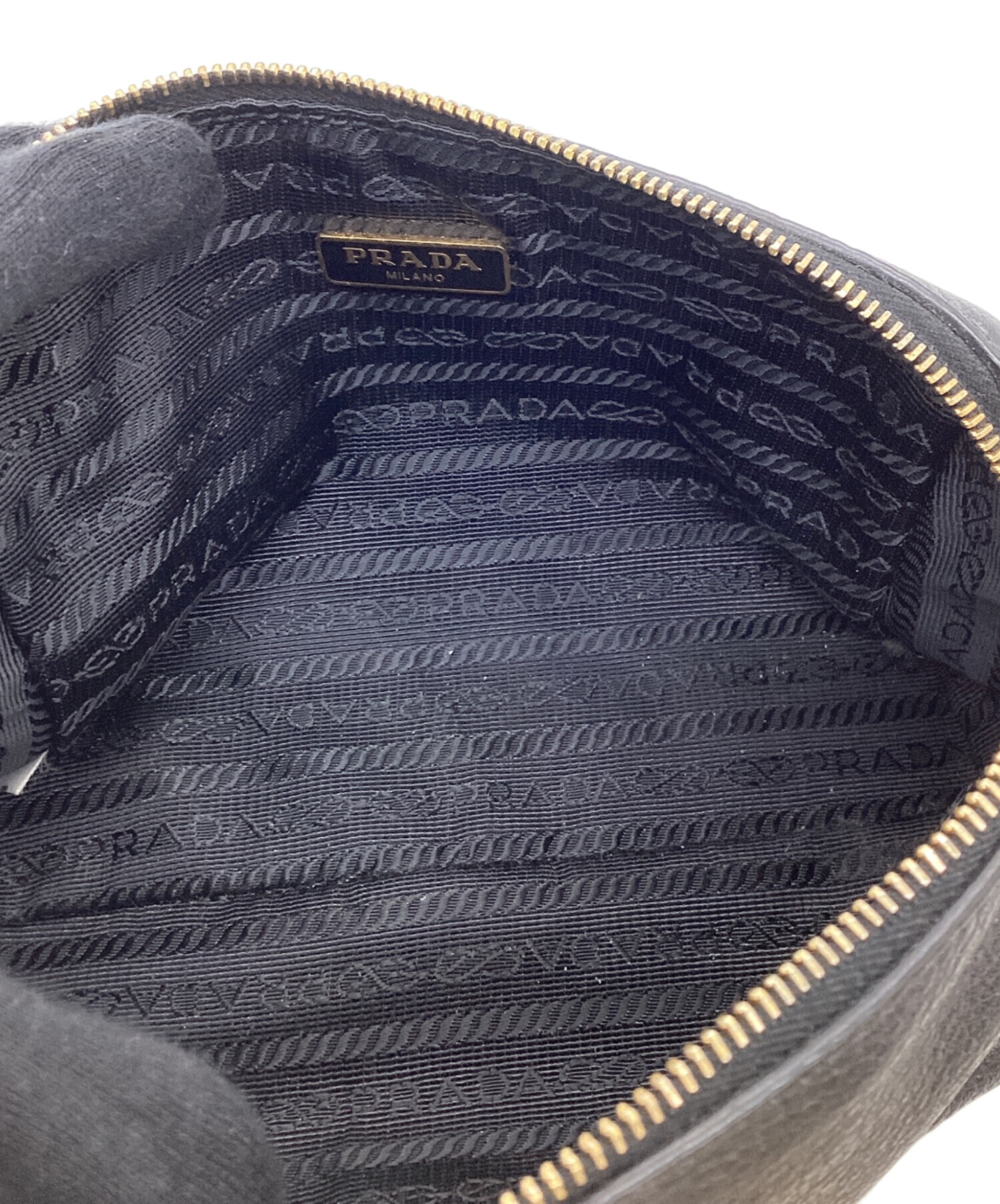 中古・古着通販】PRADA (プラダ) ポーチ ブラック｜ブランド・古着通販