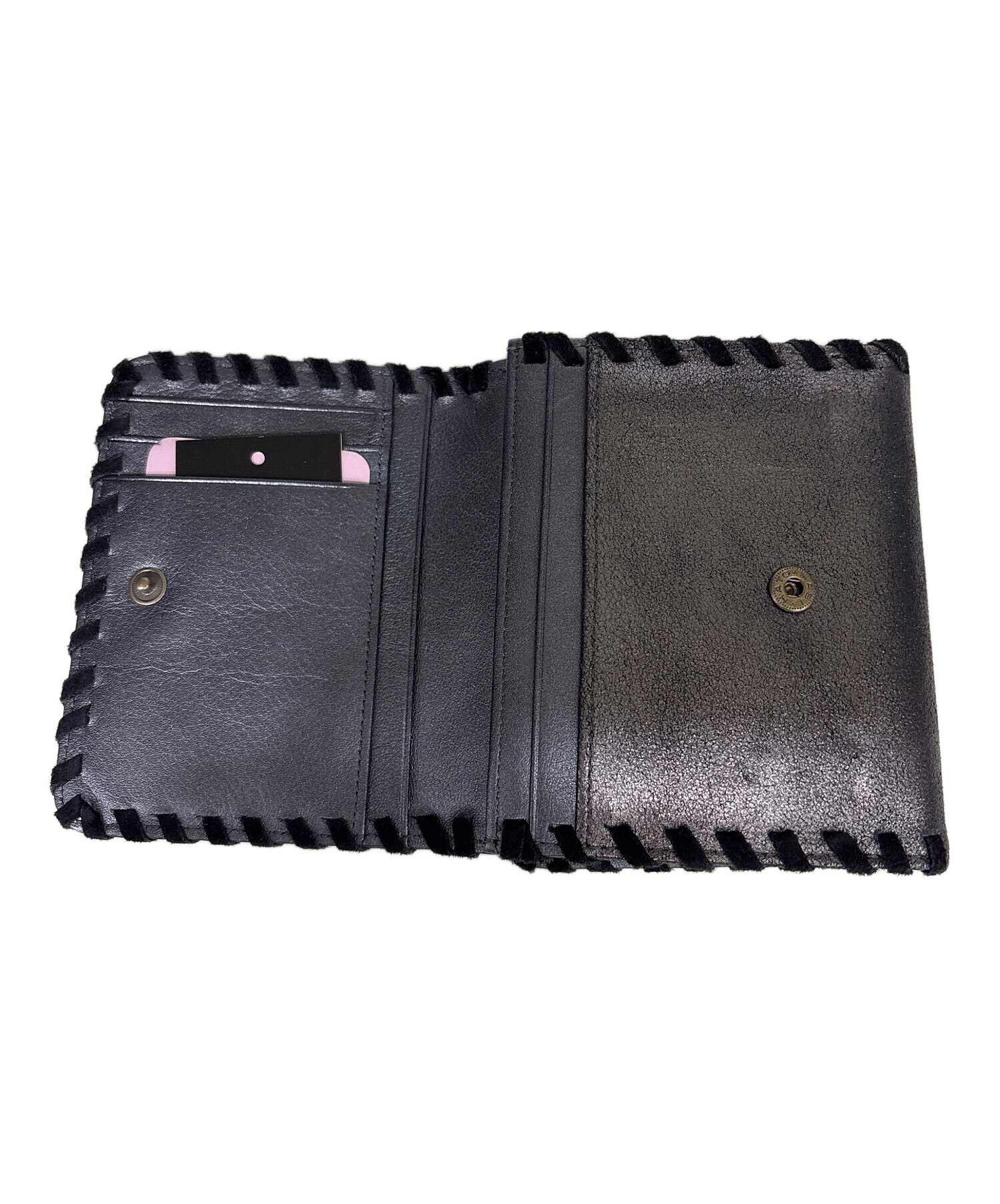 中古・古着通販】ANNA SUI (アナスイ) 3つ折り財布 チャコールグレー