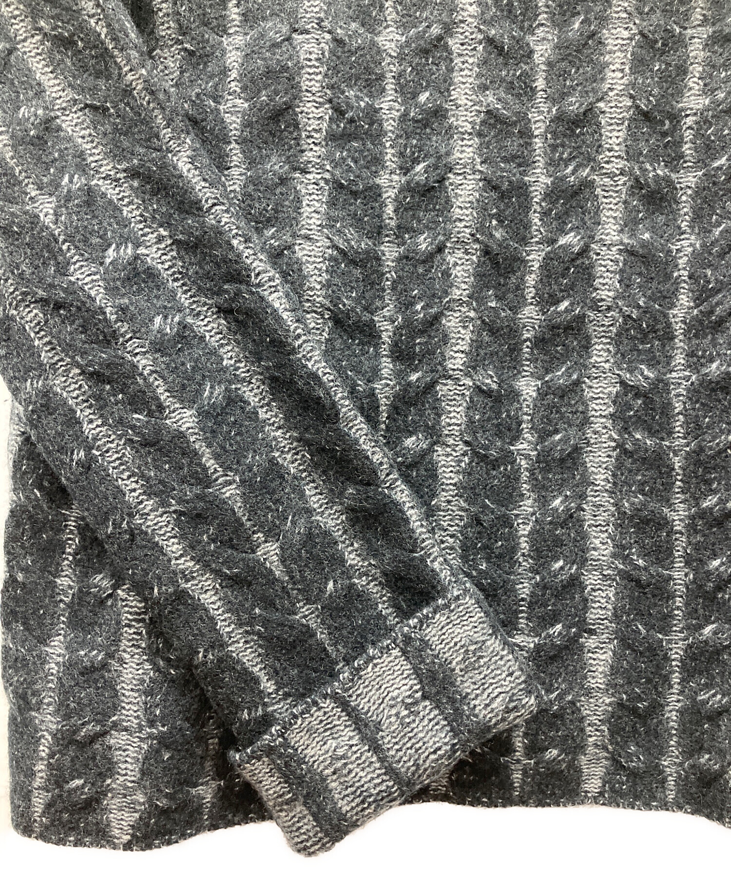 中古・古着通販】theory (セオリー) ニット ブラック×グレー サイズ:S