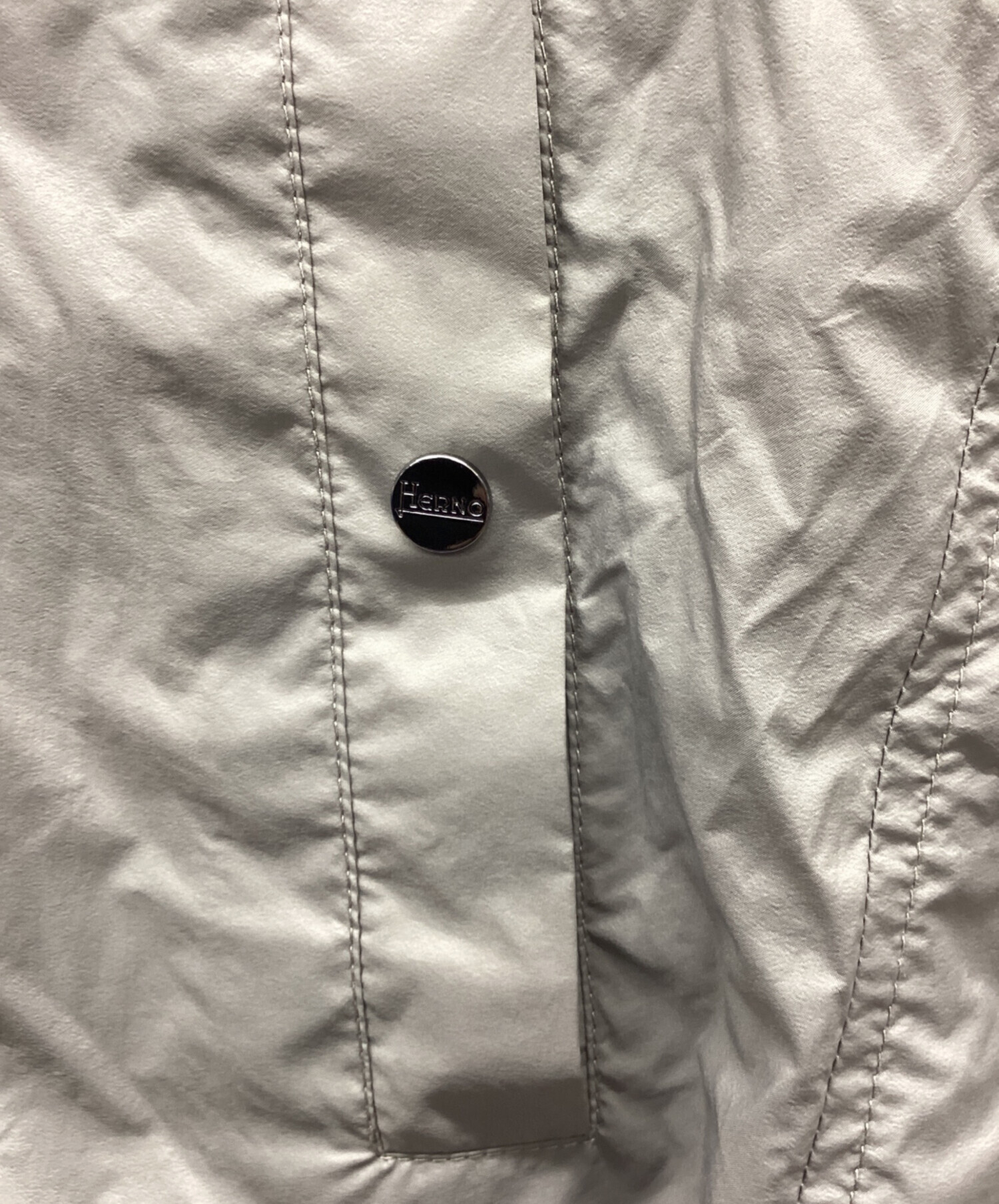 中古・古着通販】HERNO (ヘルノ) ナイロンベスト グレー サイズ:L 未