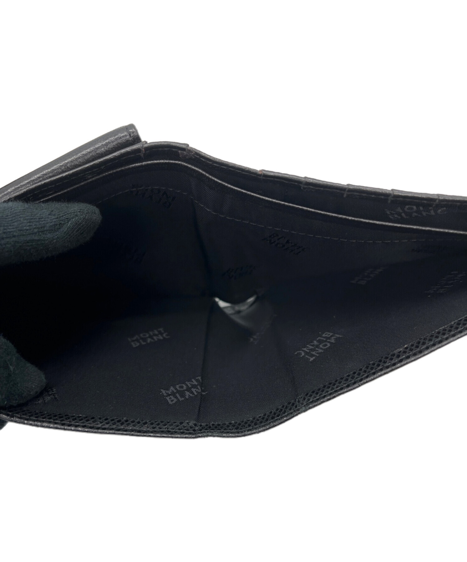 中古・古着通販】MONTBLANC (モンブラン) 2つ折り財布 ブラック