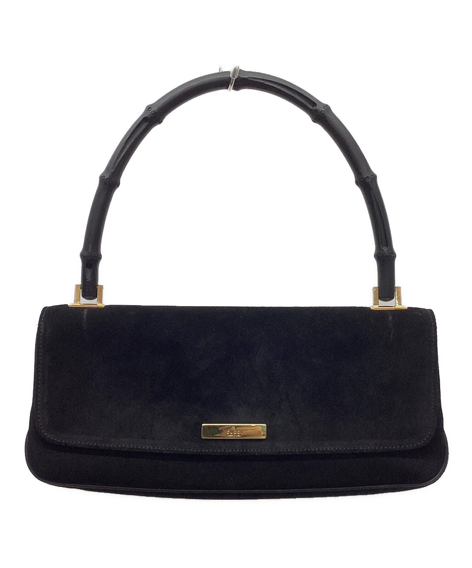 中古・古着通販】GUCCI (グッチ) バンブースウェードハンドバッグ 