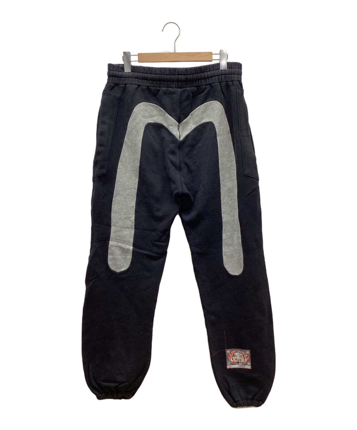 中古・古着通販】EVISU (エヴィス) スウェットパンツ ブラック サイズ 