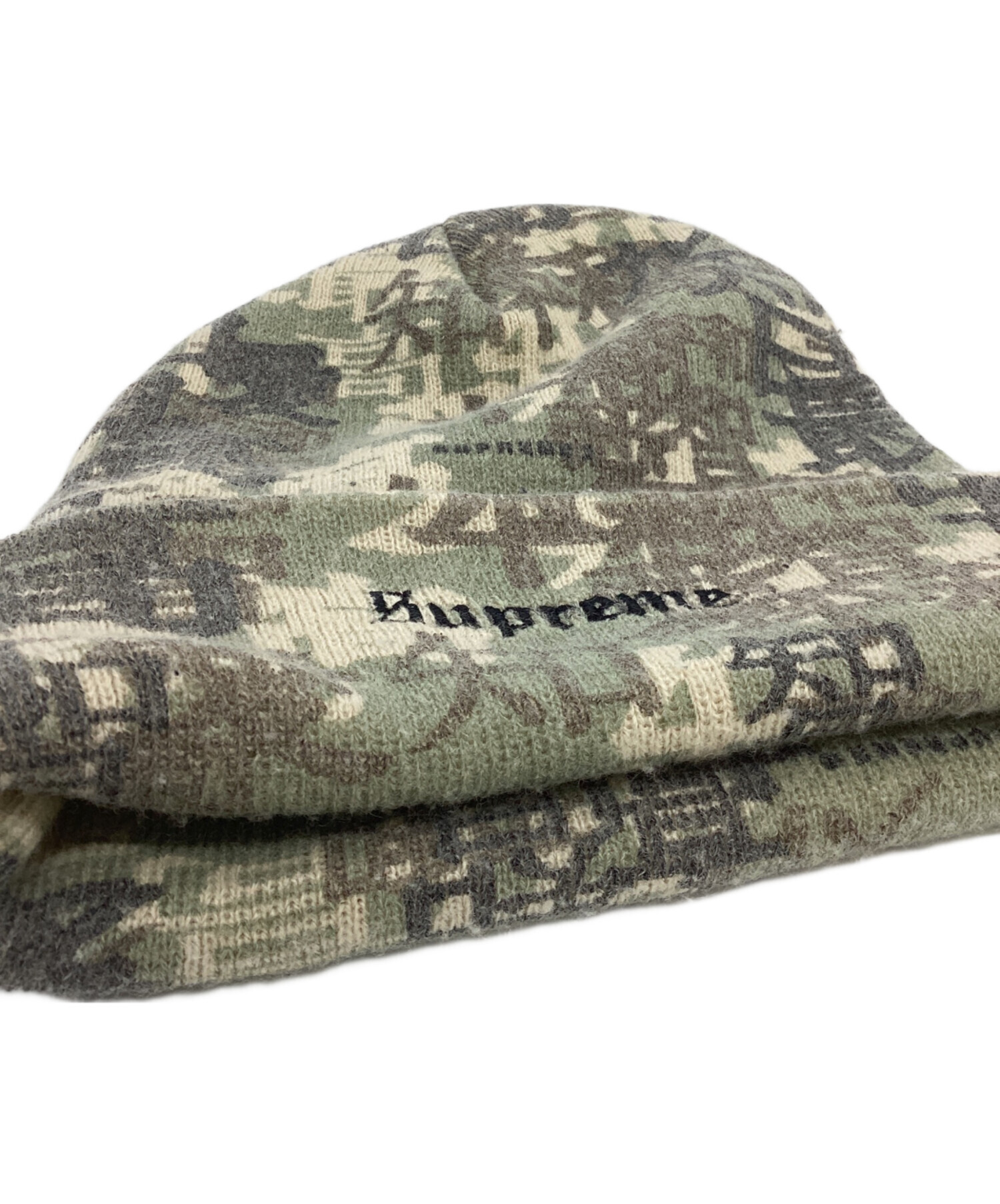 【未使用品】Supreme リブ編み ニット帽 オリーブ カーキ　綿100% 楽天市場】SUPREME（カラーカーキグリーン）（ニット帽｜メンズ帽子