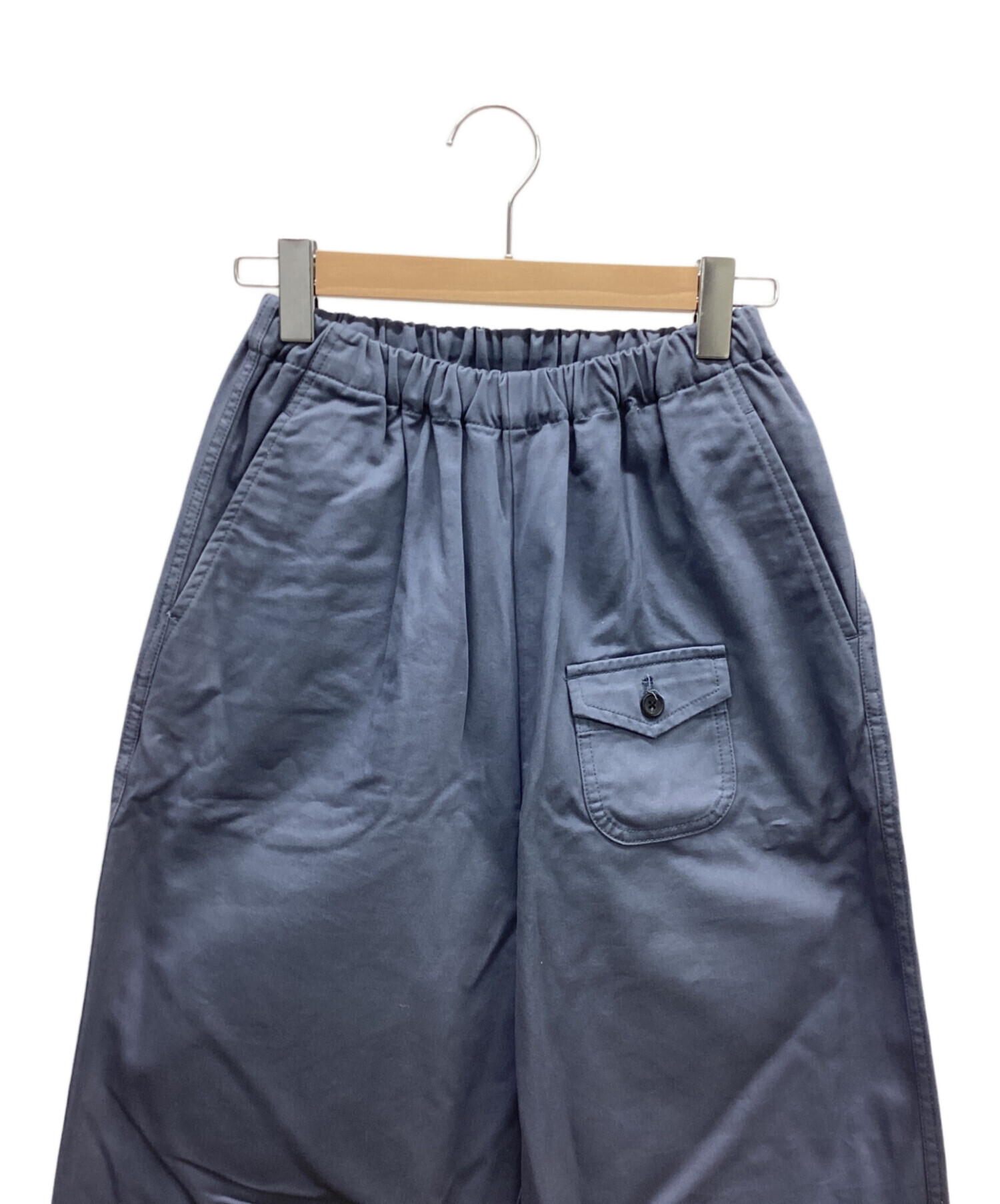 中古・古着通販】ゴーシュ (ゴーシュ) カツラギワイドパンツ ブルー 