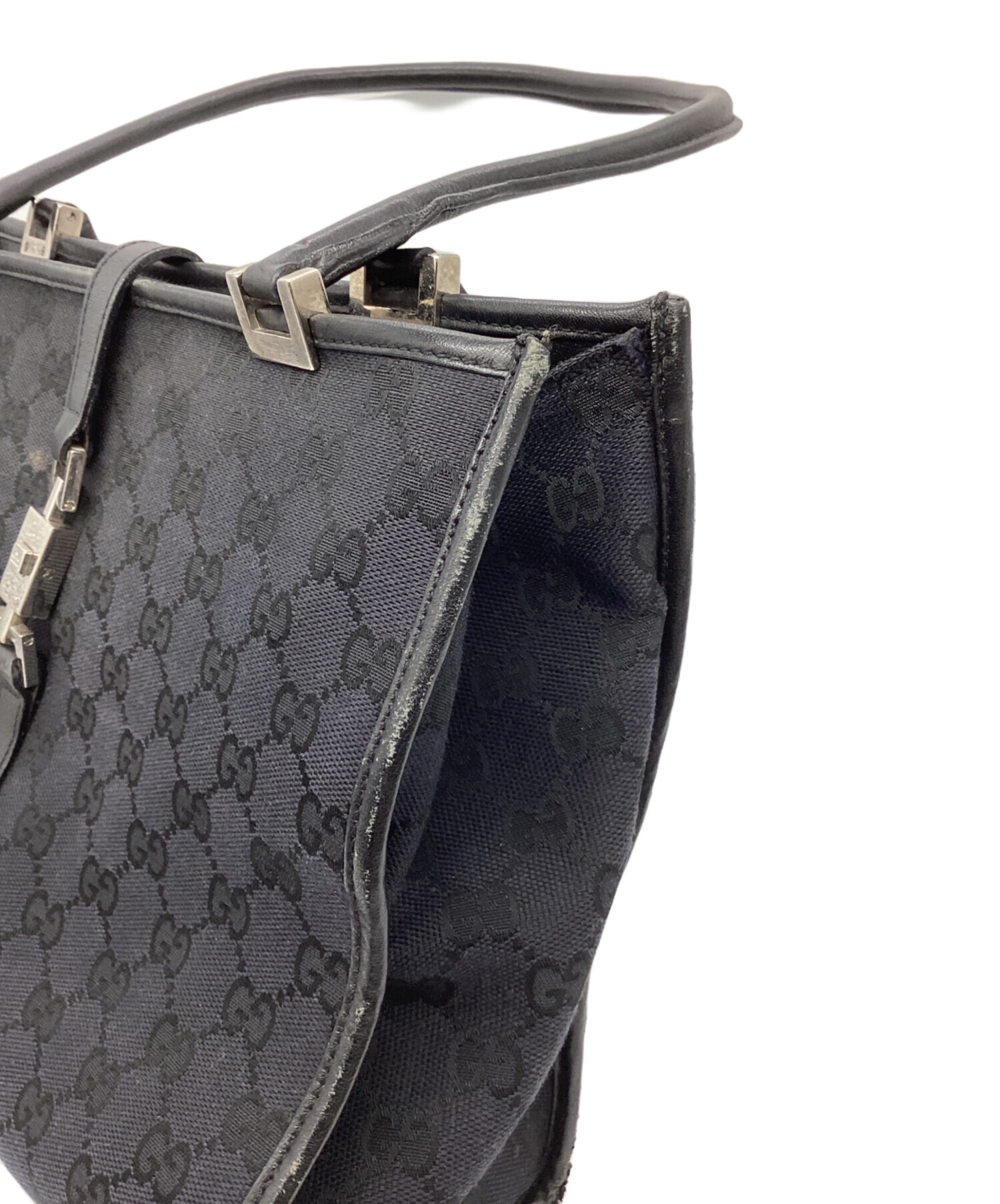 中古・古着通販】GUCCI (グッチ) ハンドバッグ/GG ブラック6｜ブランド 