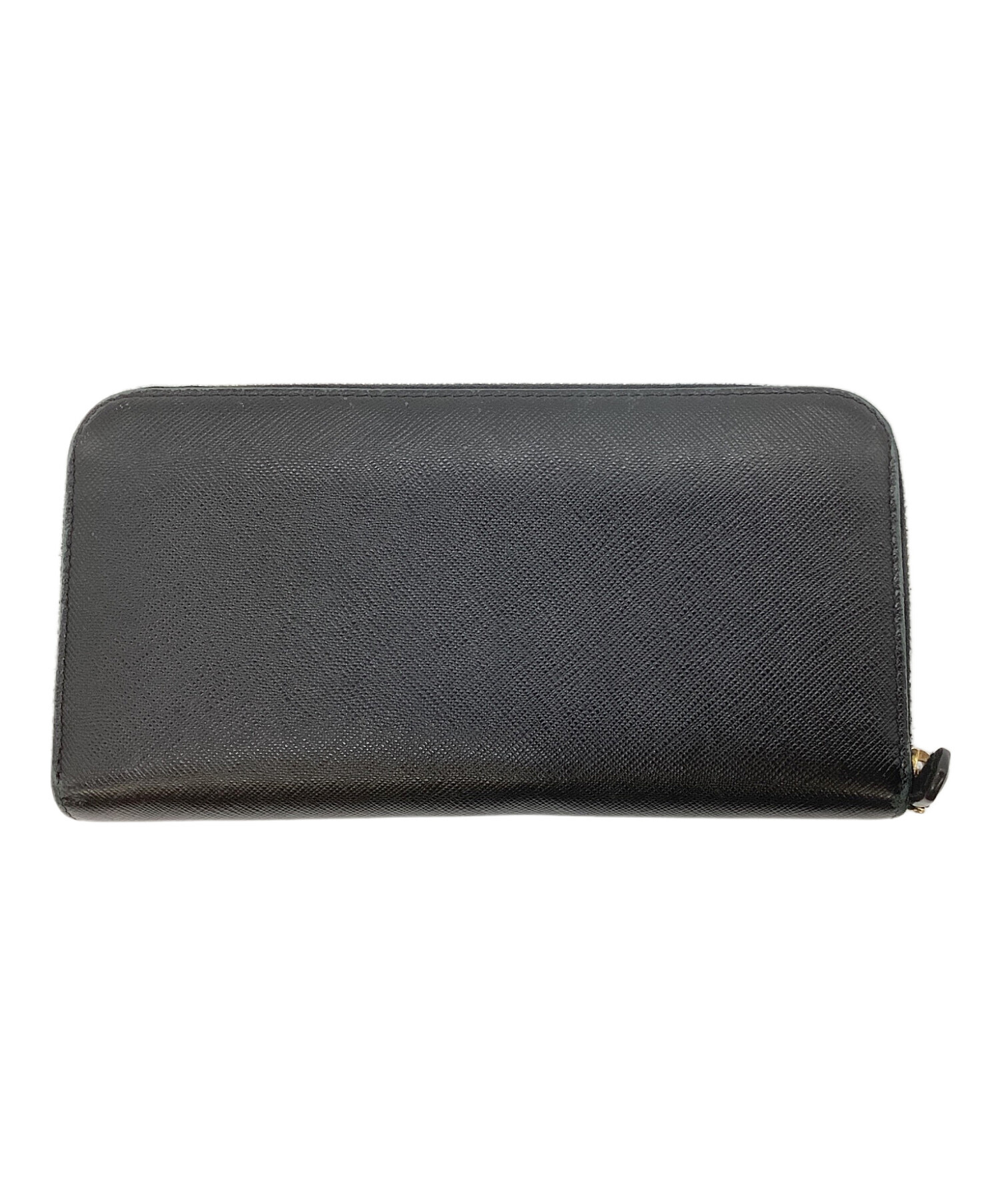 中古・古着通販】PRADA (プラダ) ラウンドファスナー長財布 ブラック 