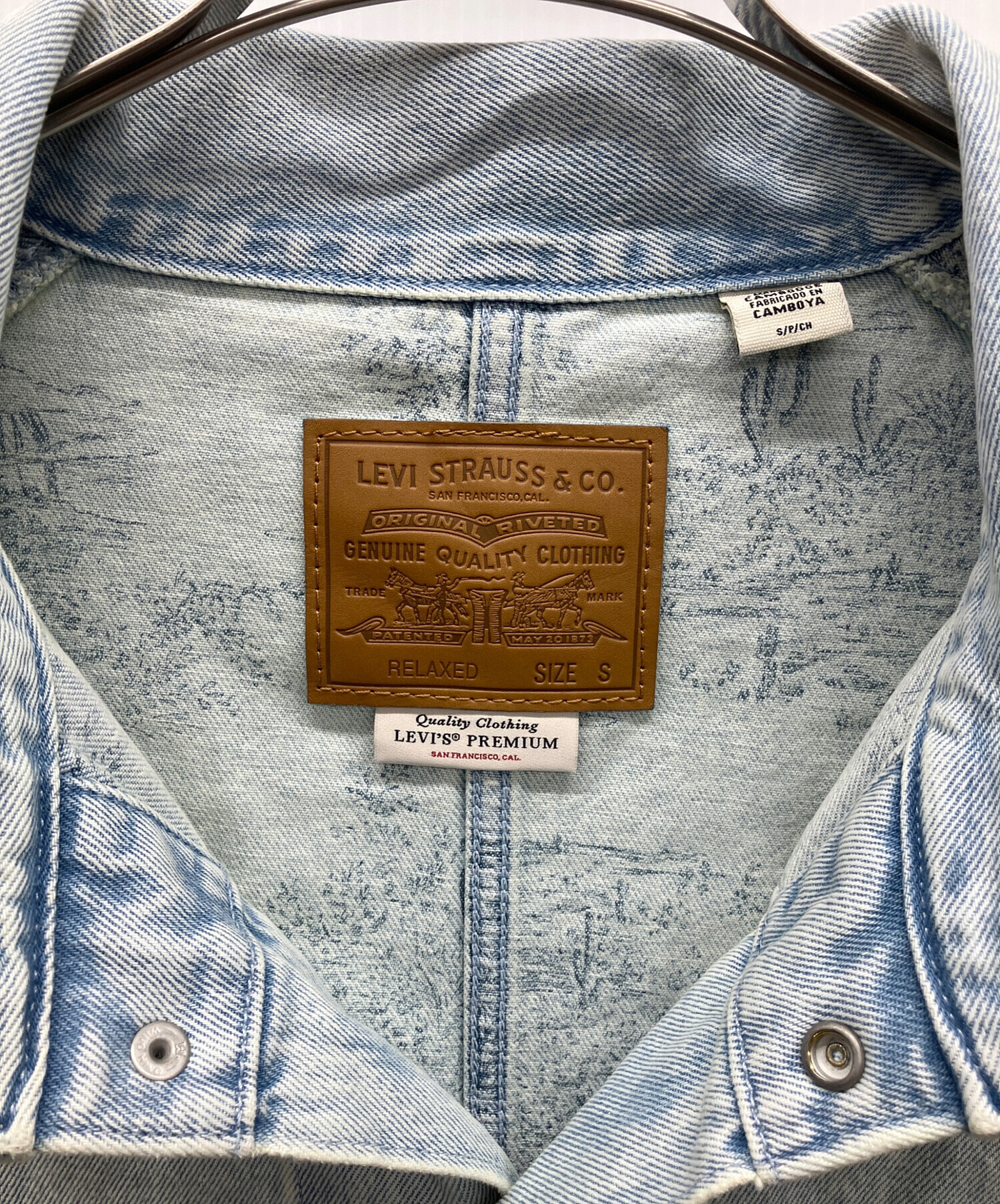 リーバイストラウス デニムコート Sサイズ 中古・古着通販】LEVI'S (リーバイス) デニムコート インディゴ サイズ