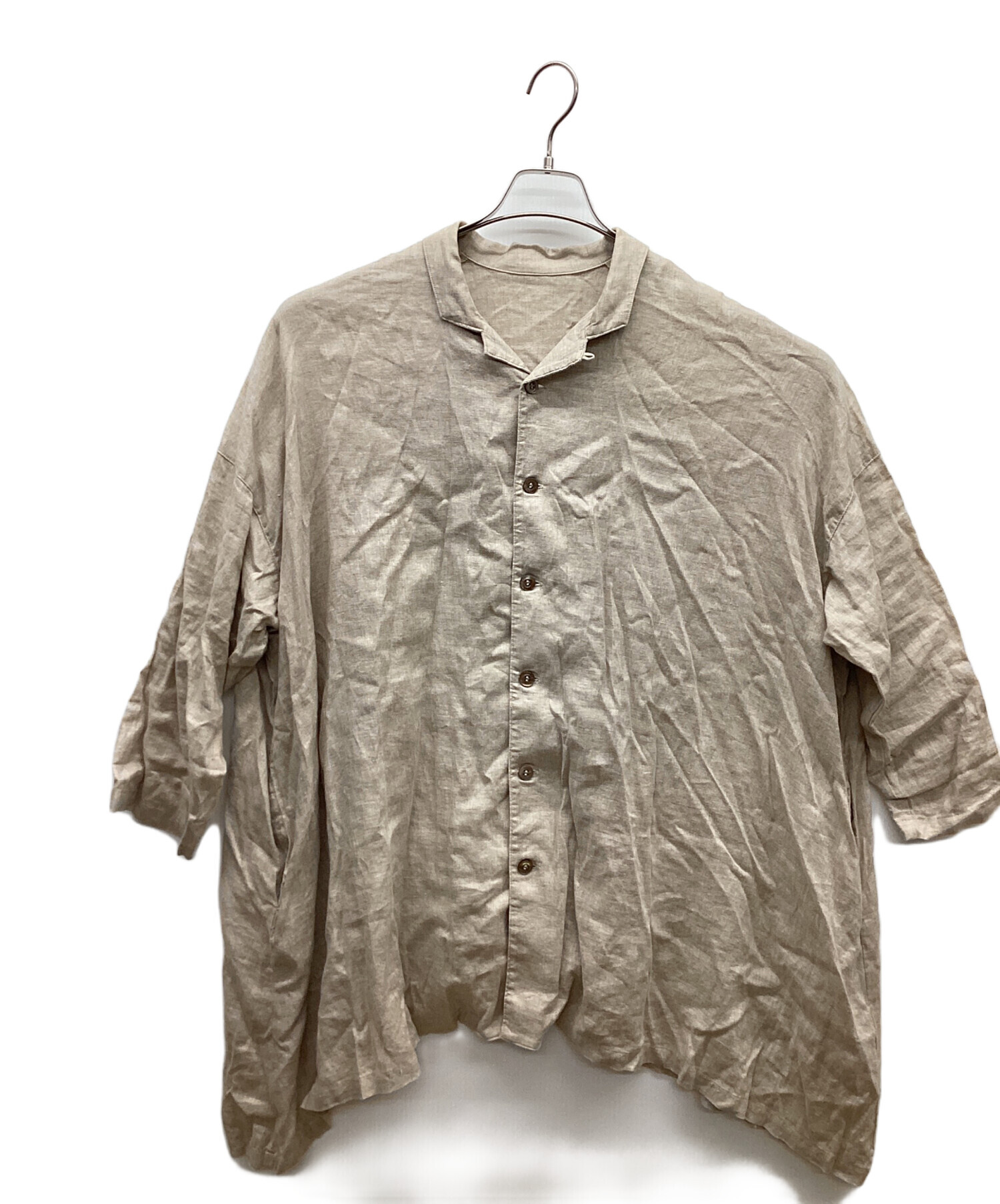 中古・古着通販】nest Robe (ネストローブ) 半袖シャツ ベージュ 