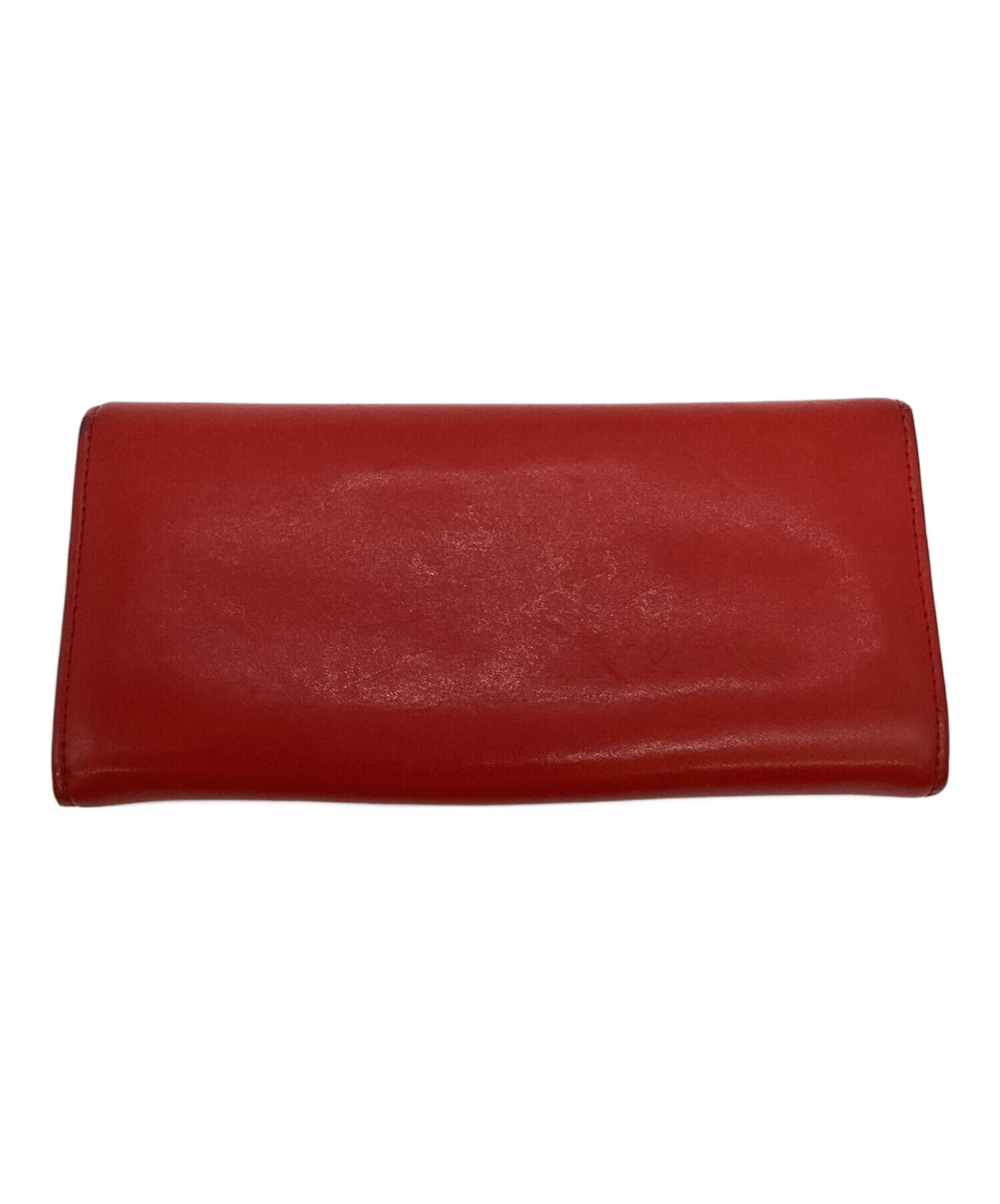 中古・古着通販】FENDI (フェンディ) チェーン付き長財布 レッド