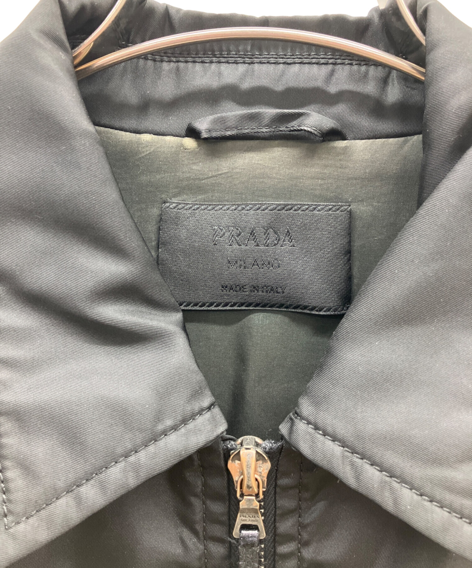 中古・古着通販】PRADA (プラダ) ナイロンブルゾン ブラック サイズ:L