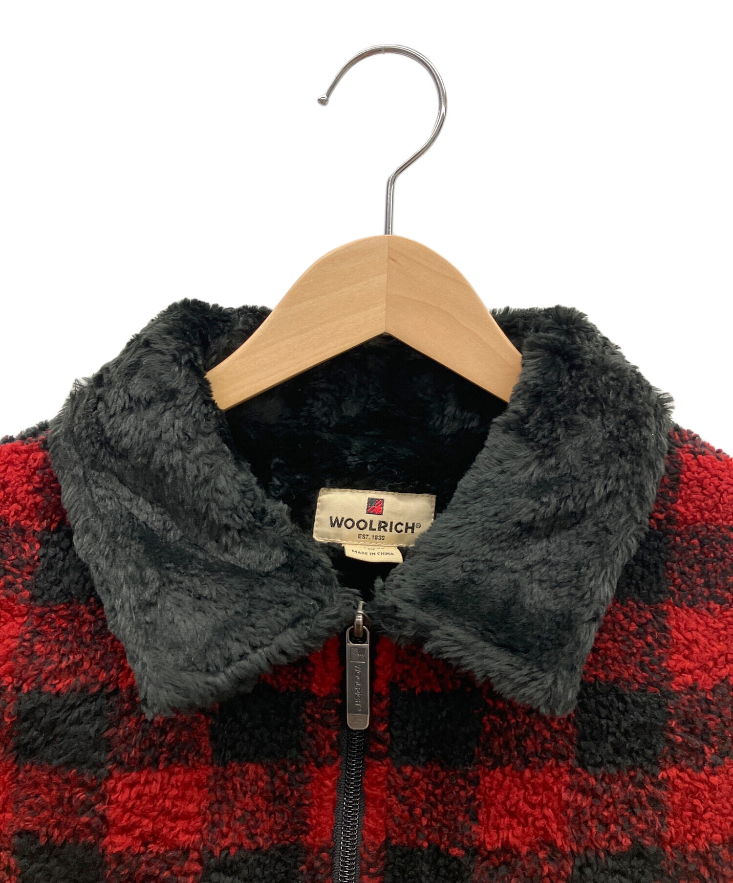 中古・古着通販】WOOLRICH (ウールリッチ) ボアベスト レッド×ブラック 