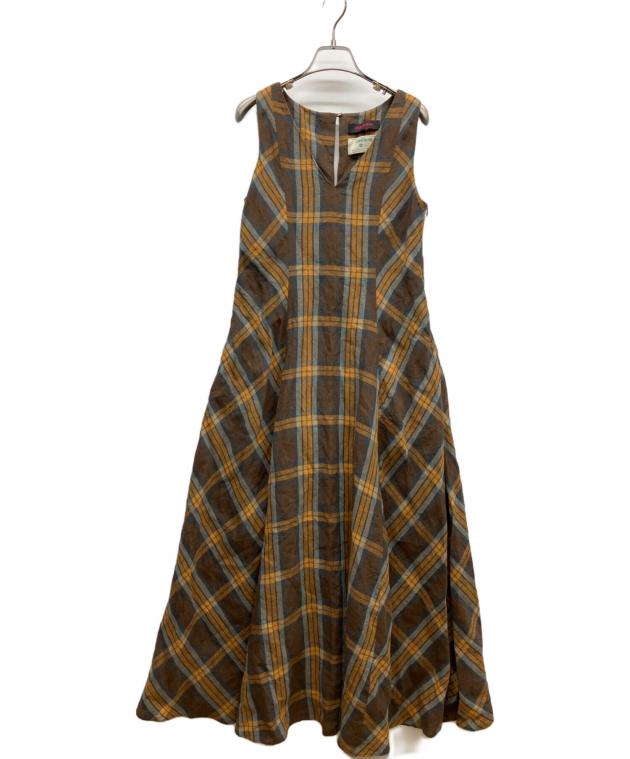 中古・古着通販】CABAN (キャバン) ノースリーブワンピース ブラウン  