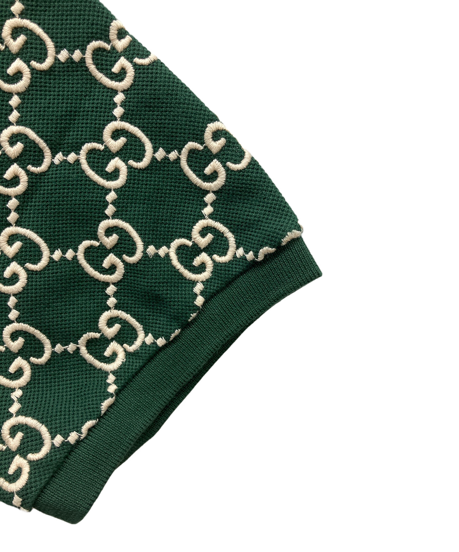 美品 GUCCI グッチ インターロッキングG ボタン ポロシャツ グリーン GUCCI(グッチ) ポロシャツ(メンズ) - ブランド通販のBUYMA