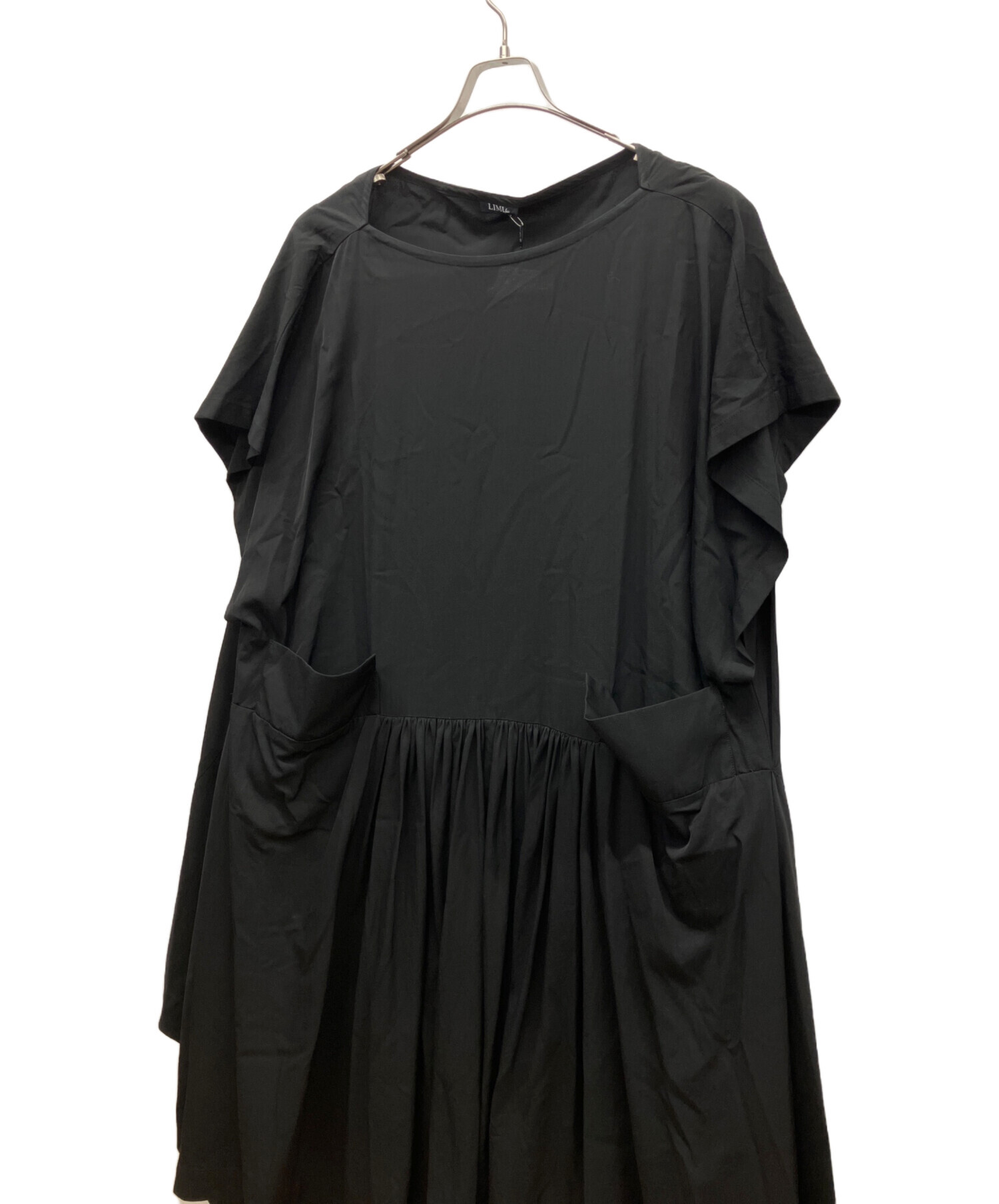 LIMI feu リミフゥ ストール ドレス 黒 dress ヨウジヤマモト LIMI feu