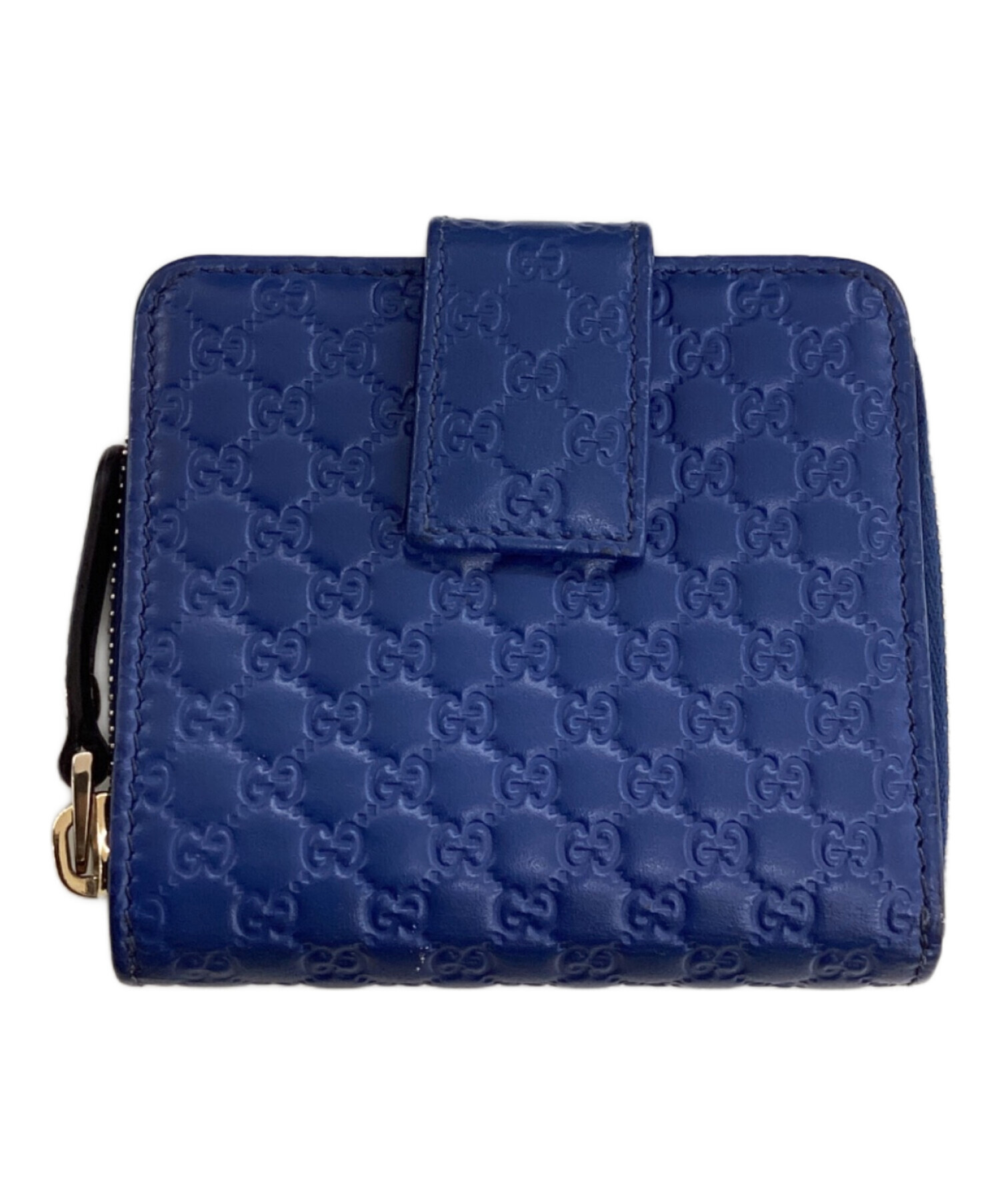 中古・古着通販】GUCCI (グッチ) 2つ折り財布 ブルー｜ブランド・古着