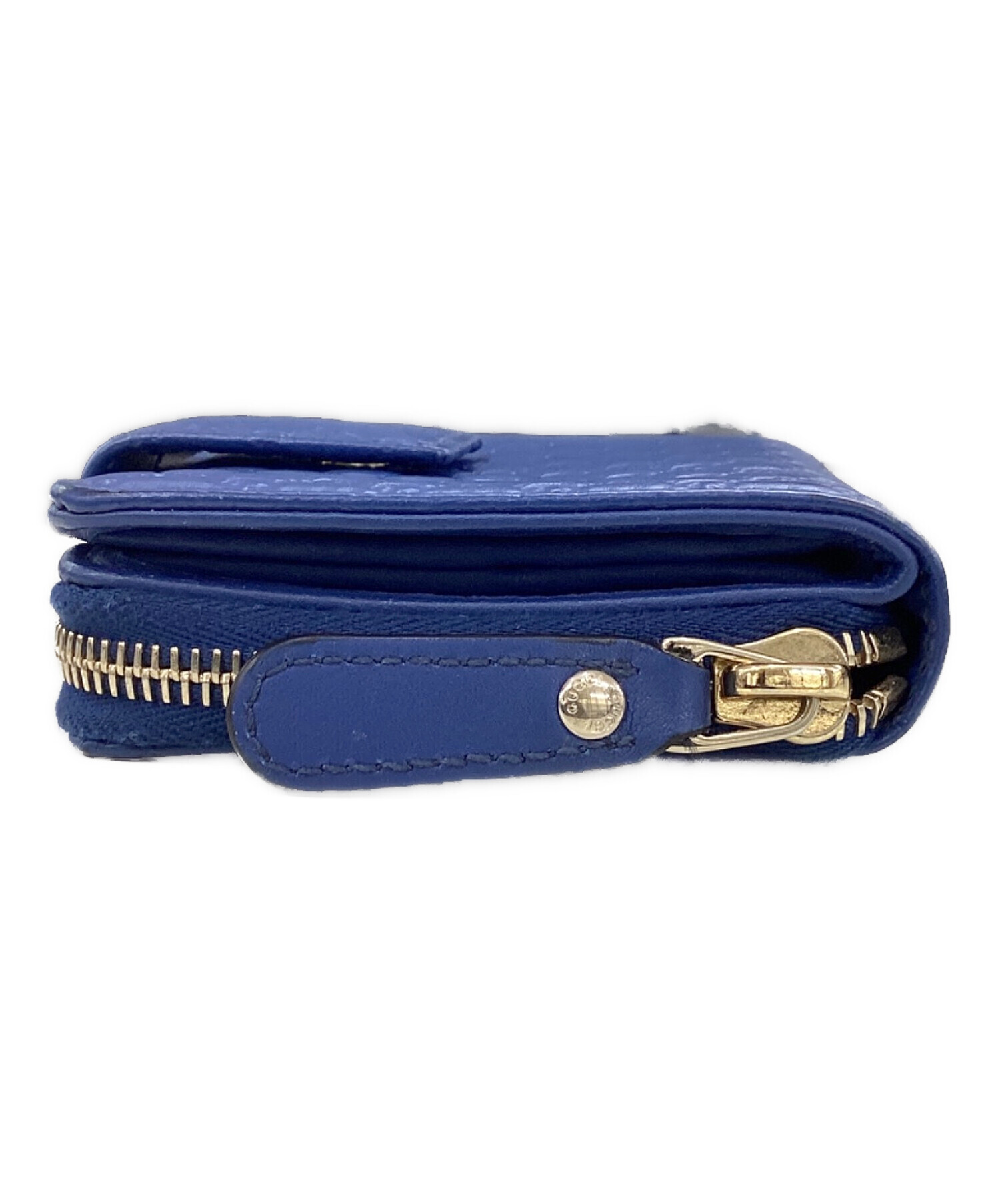 中古・古着通販】GUCCI (グッチ) 2つ折り財布 ブルー｜ブランド・古着