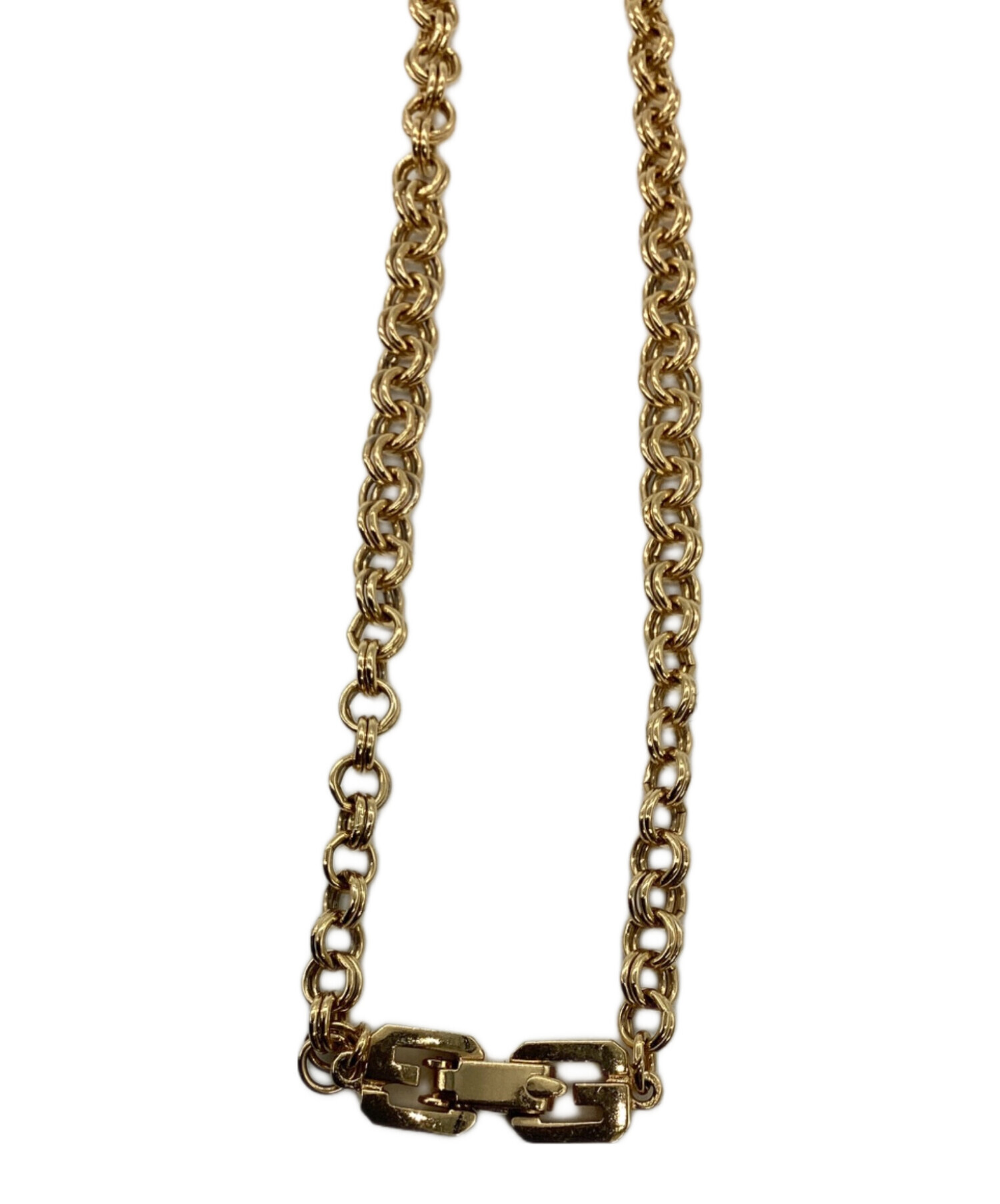 GIVENCHY ゴールド ロング ネックレス 太め 90s バイカラー 長め