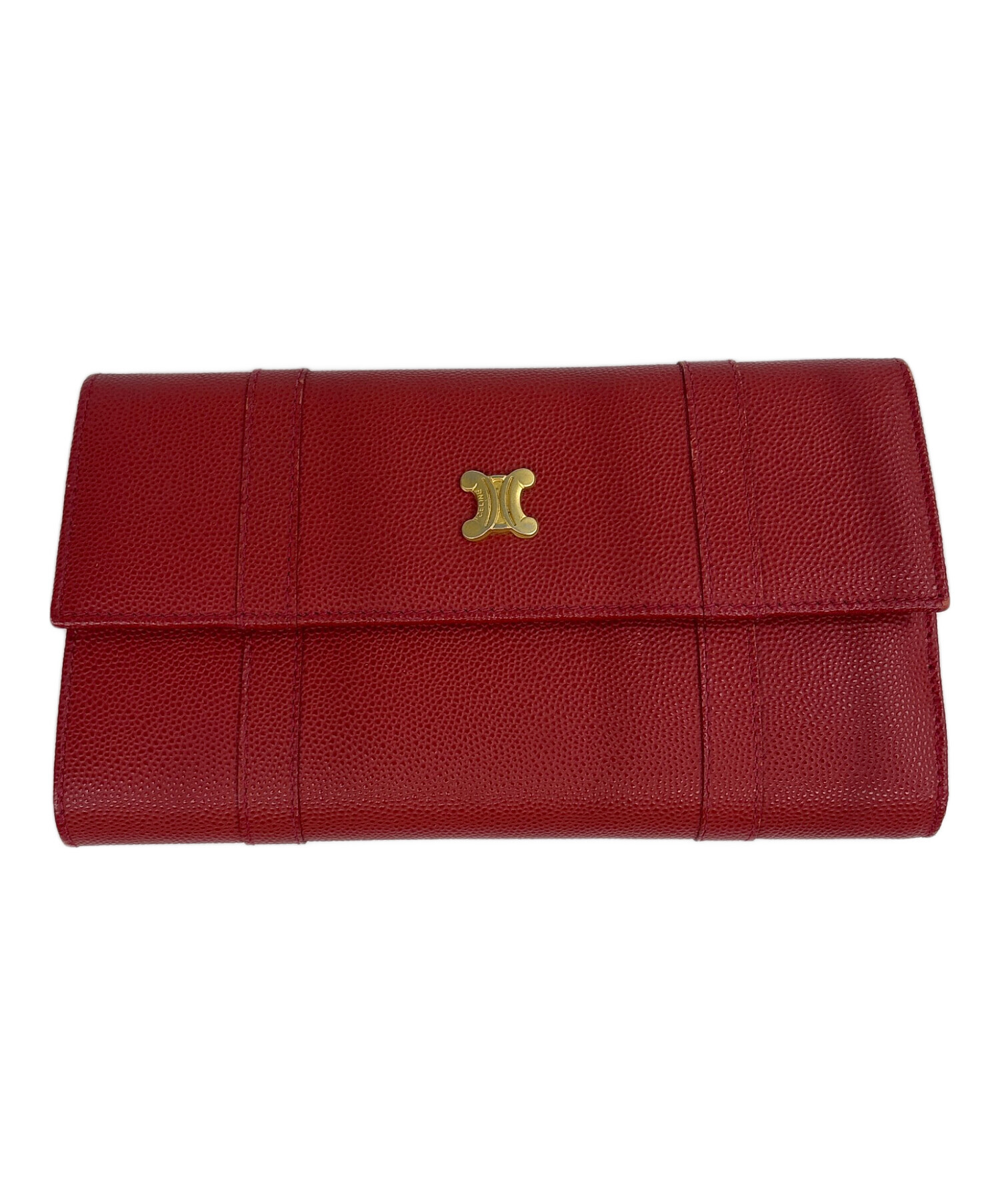 中古・古着通販】OLD CELINE (セリーヌ) 長財布 レッド｜ブランド 