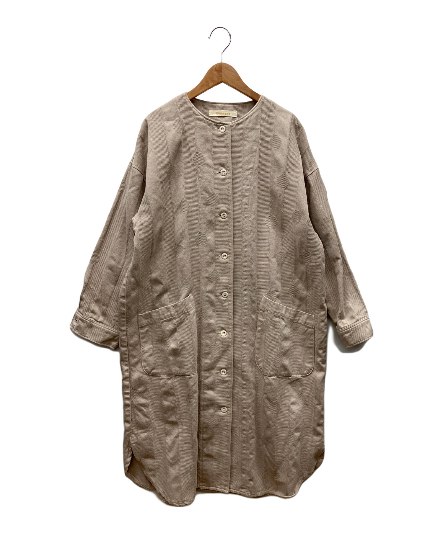中古・古着通販】tumugu (ツムグ) コットンリネンストライプドット