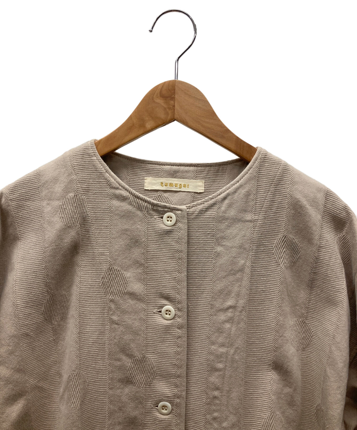 中古・古着通販】tumugu (ツムグ) コットンリネンストライプドット 