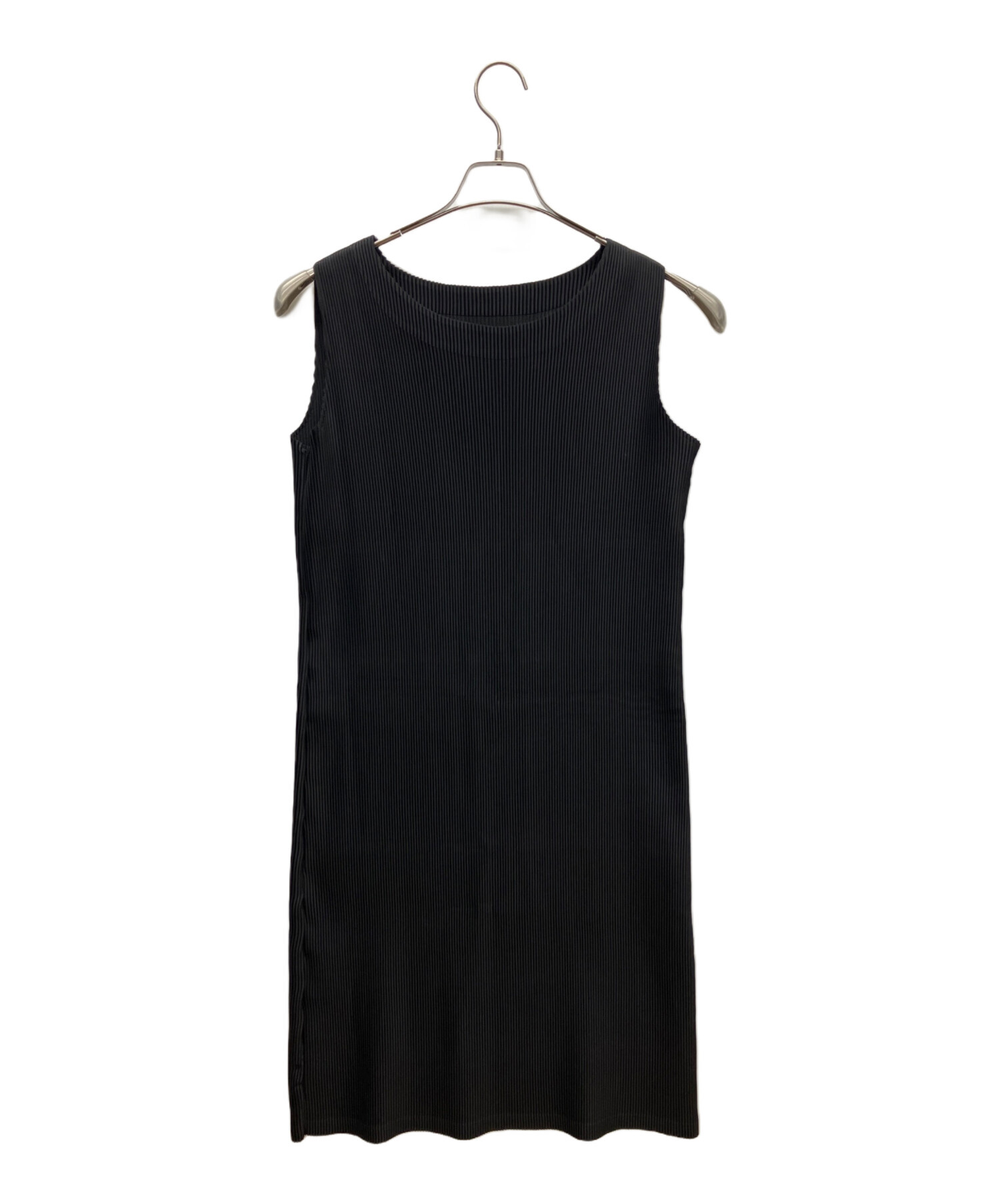 ISSEY MIYAKE イッセイミヤケ ノースリーブワンピース 2WAY 黒 中古・古着通販】ISSEY MIYAKE (イッセイミヤケ) ノースリーブ