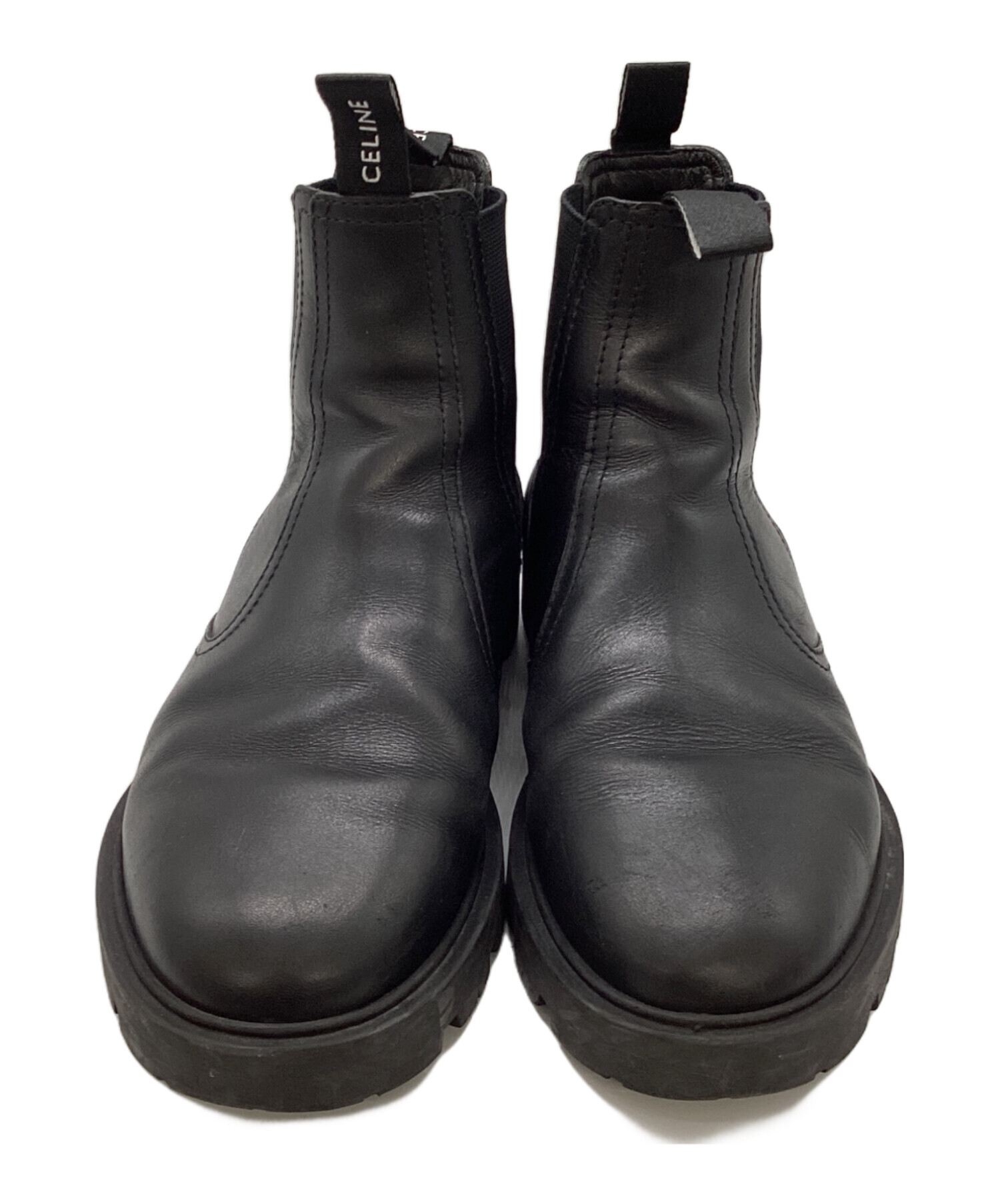 中古・古着通販】CELINE (セリーヌ) サイドゴアブーツ ブラック サイズ 