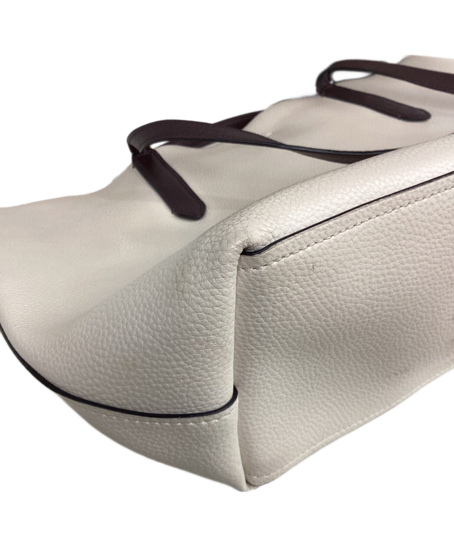 ⑥COACH ロゴ柄 ハンドバッグ ベージュ 中古・古着通販】COACH (コーチ) ハンドバッグ ベージュ｜ブランド
