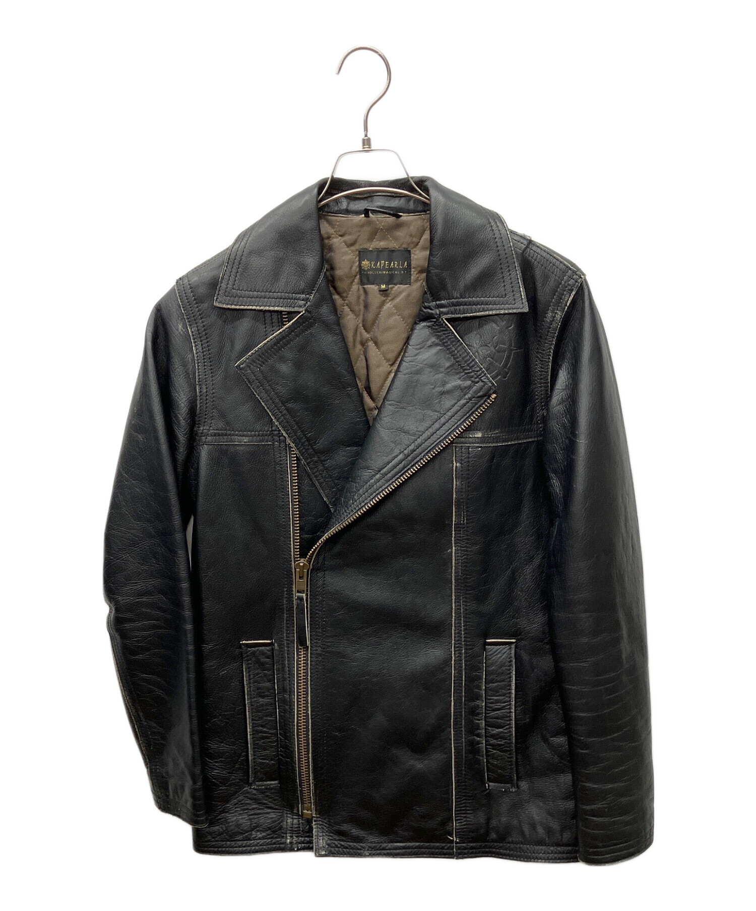 中古・古着通販】KAPEARLA (カペアーラ) レザージャケット ブラック