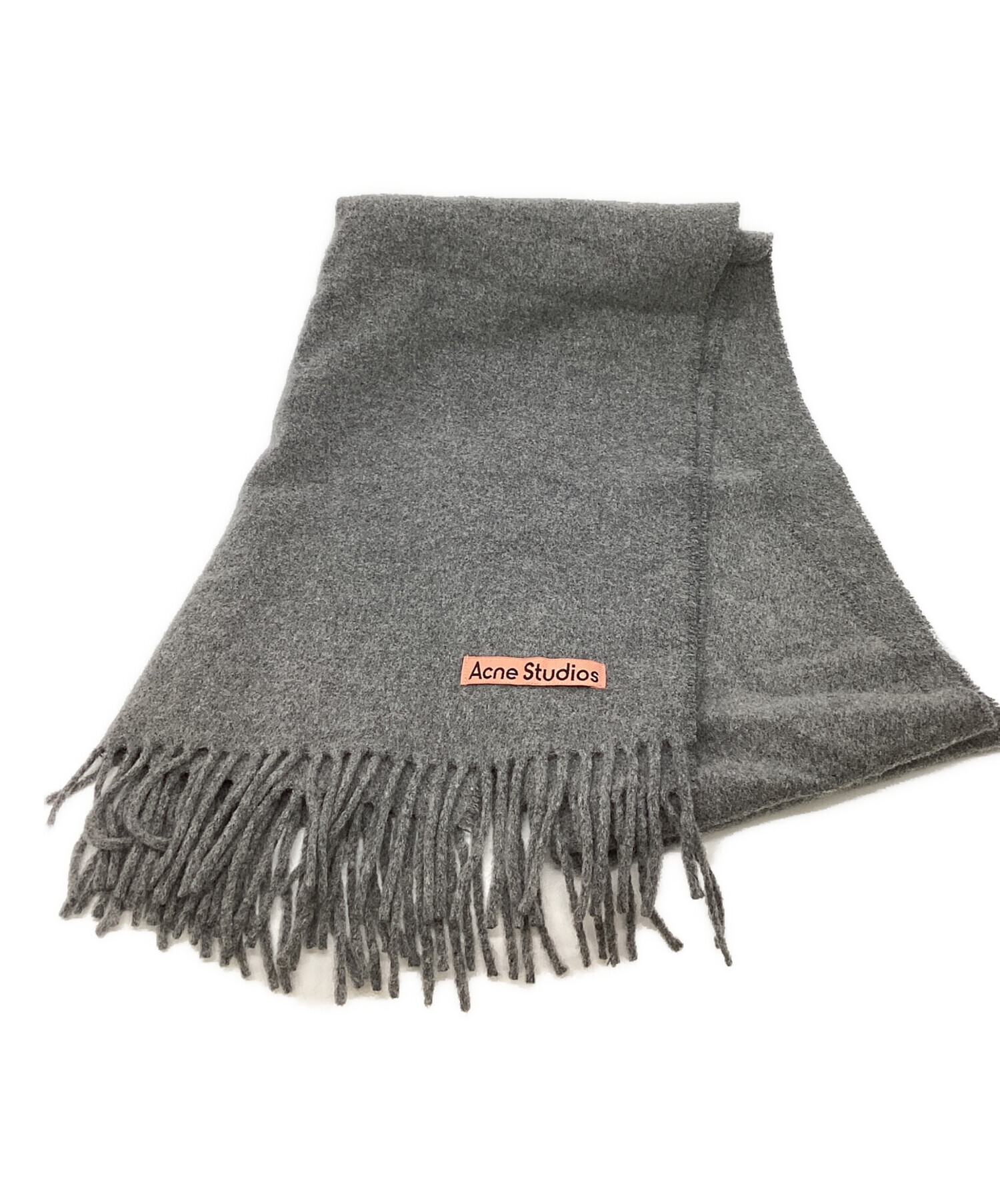 Acne Studios アクネストゥディオズ マフラー  グレー 【古着】【中古】【送料無料】 Acne Studios - Acne Studios アクネストゥディオズ マフラー グレー