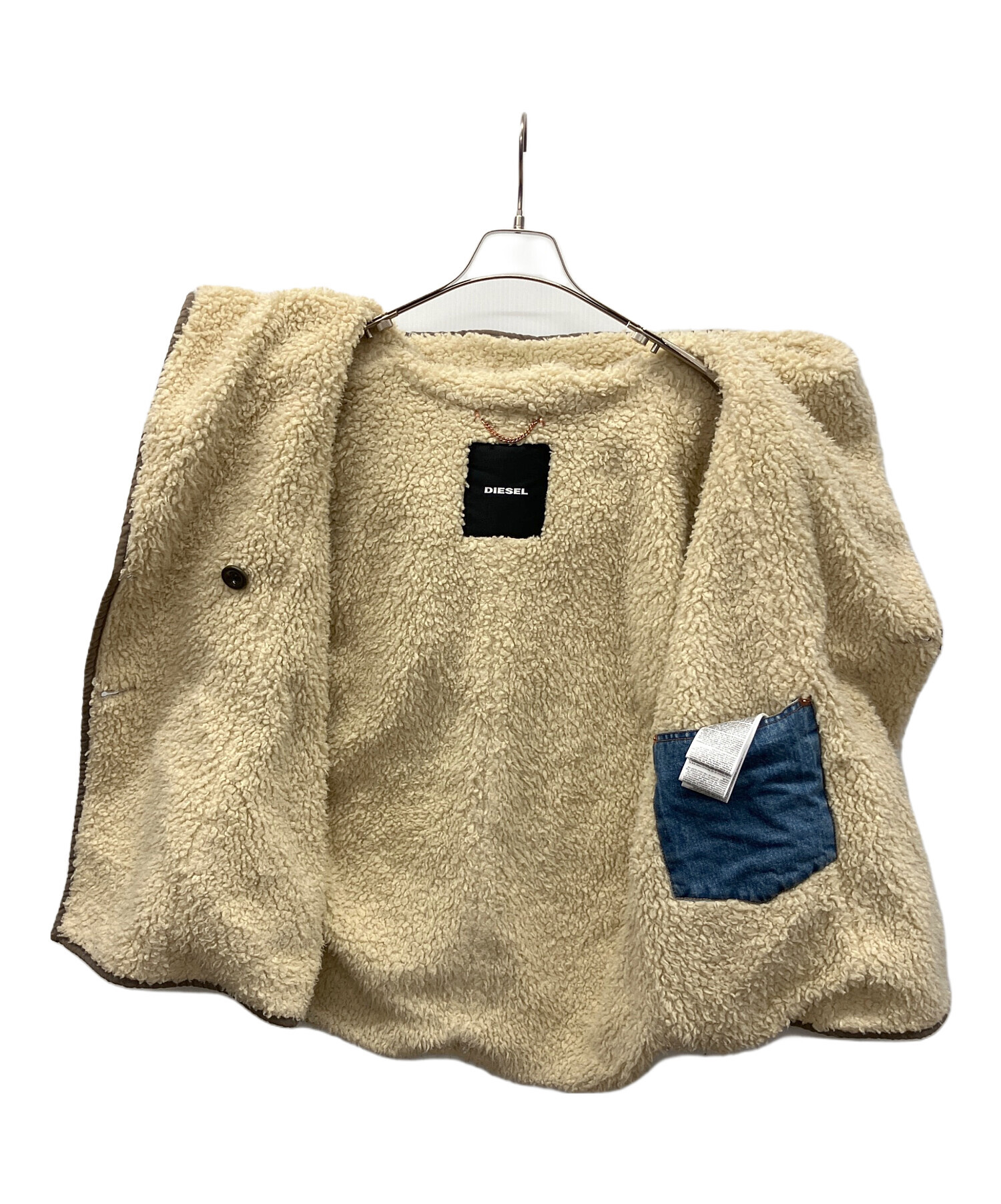 中古・古着通販】DIESEL (ディーゼル) モッズコート ベージュ×ライト