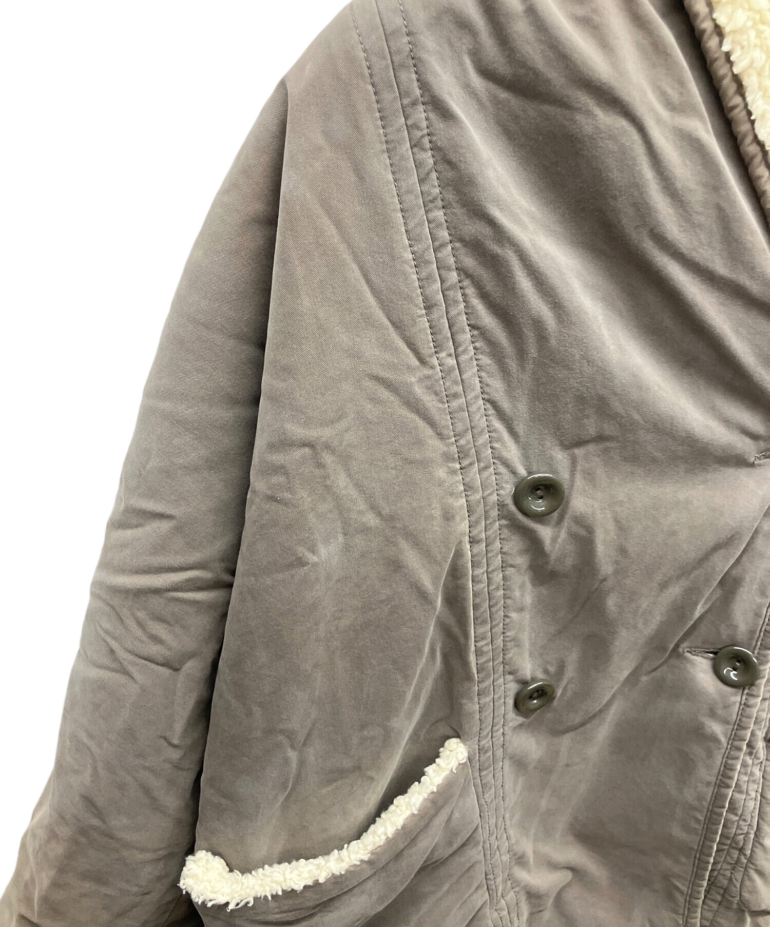 中古・古着通販】DIESEL (ディーゼル) モッズコート ベージュ×ライト