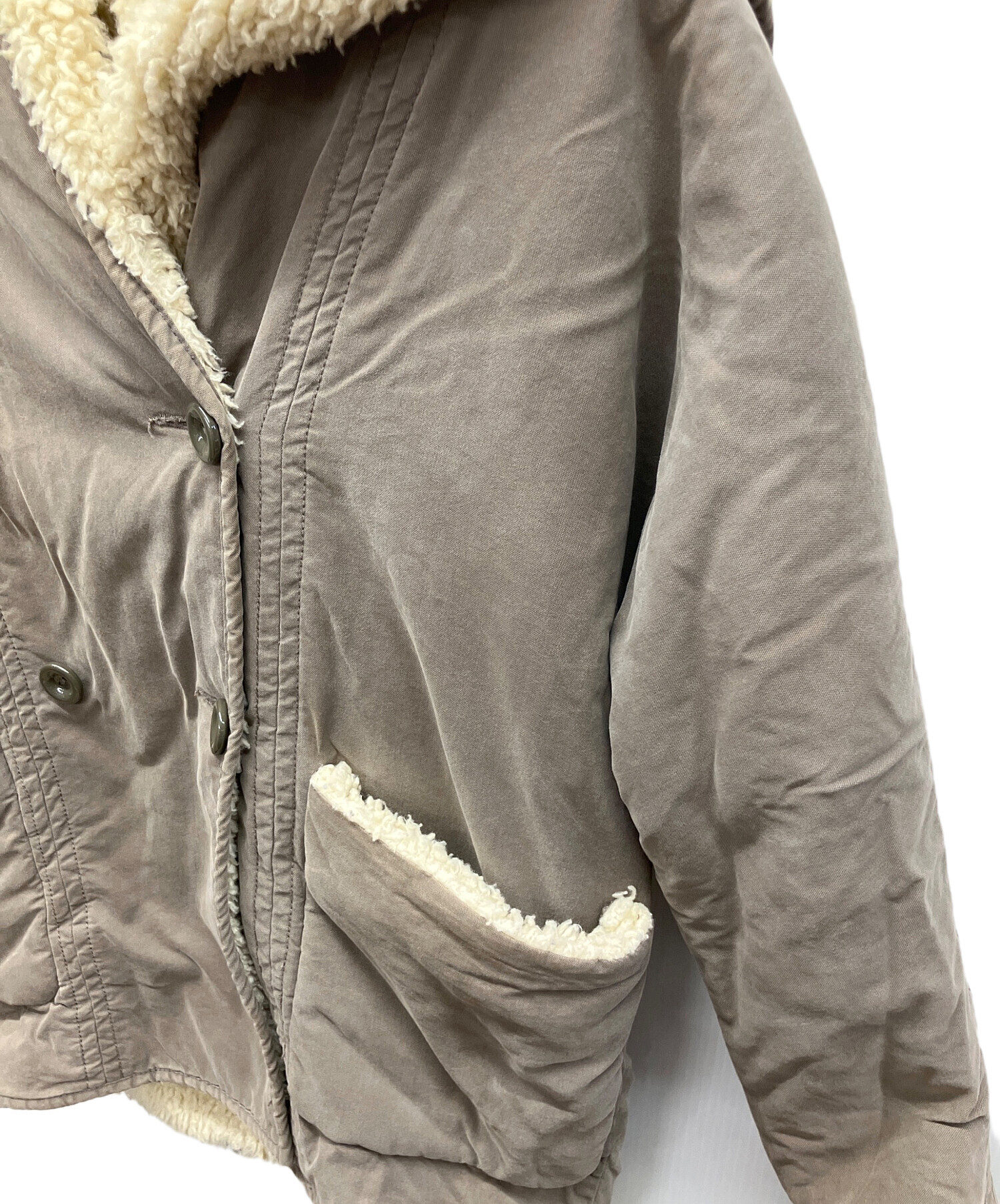 中古・古着通販】DIESEL (ディーゼル) モッズコート ベージュ×ライト