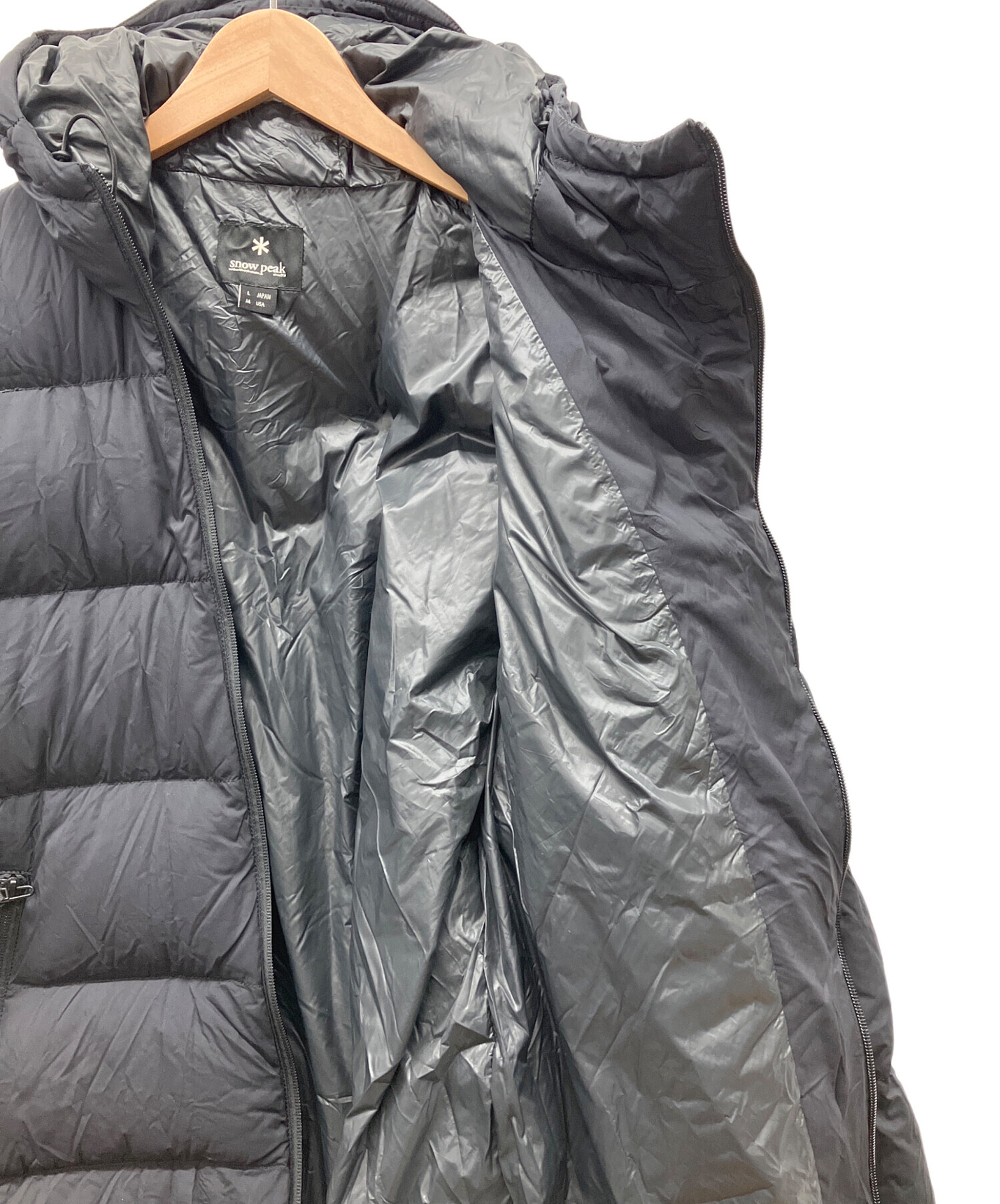 中古・古着通販】Snow peak (スノーピーク) ダウンジャケット ブラック 