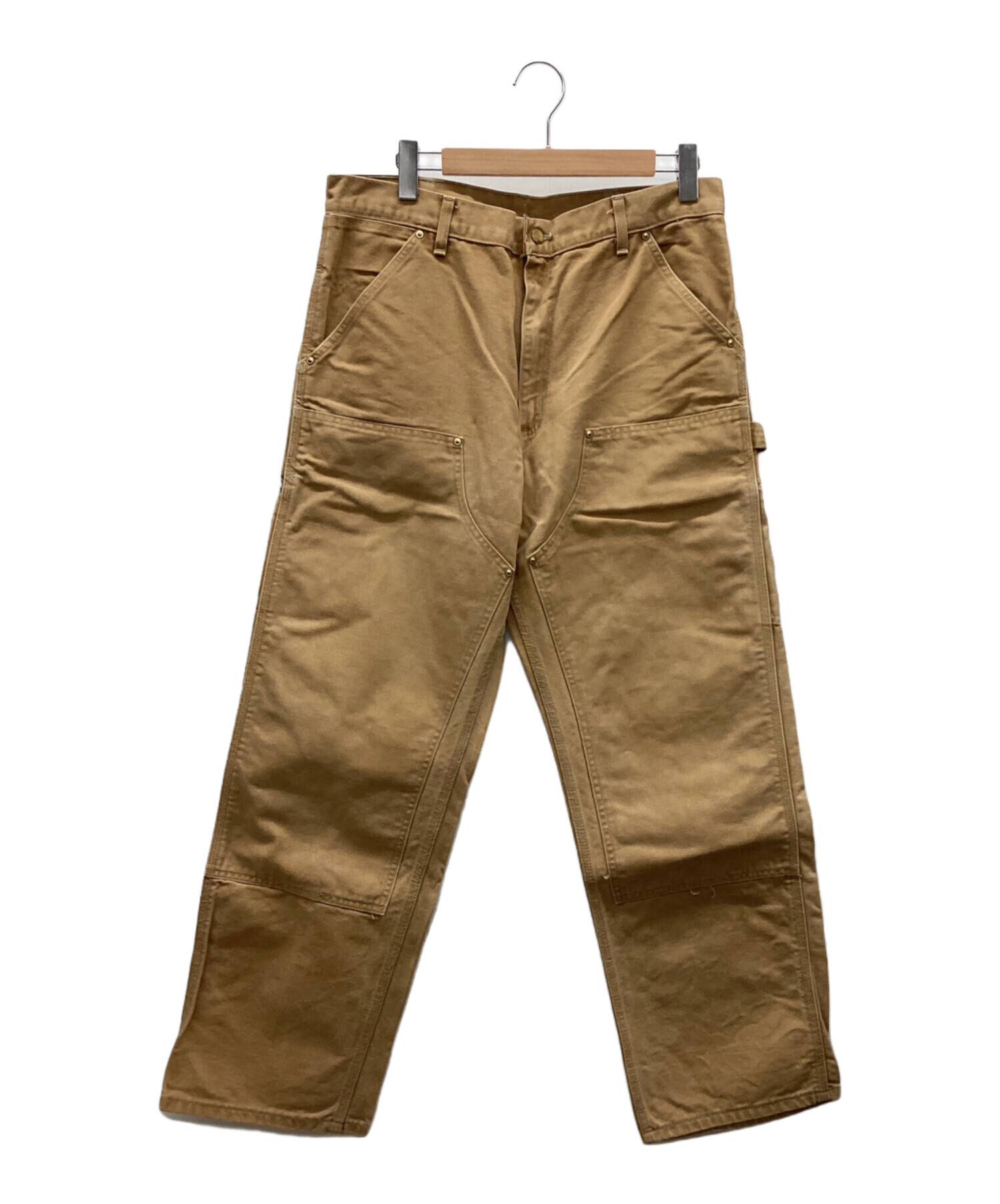 Carhartt ダブルニーパンツ ベージュ 100周年記念 カーハート Carhartt 80s USA製 100th 100周年 ダック地 ダブルニー