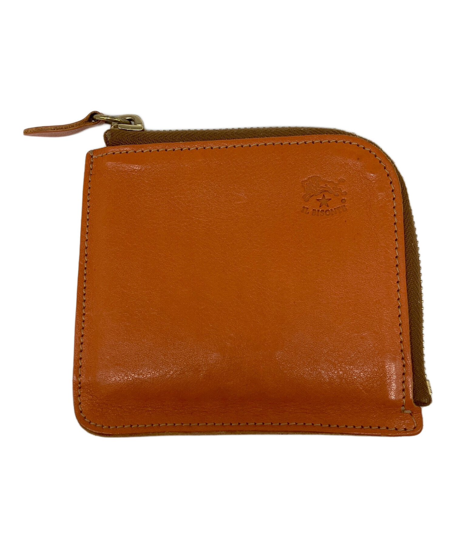 IL BISONTE オレンジ 二つ折り財布 中古・古着通販】IL BISONTE (イル ビゾンテ) 2つ折り財布 オレンジ