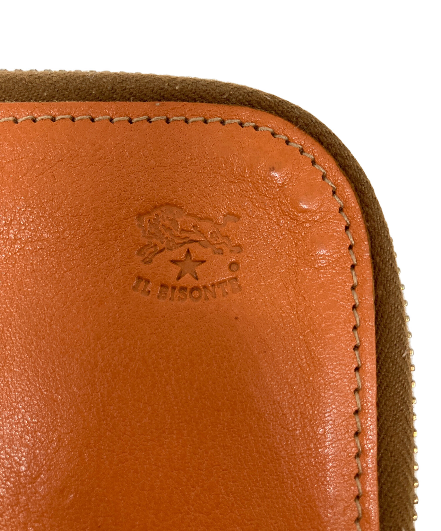 中古・古着通販】IL BISONTE (イル ビゾンテ) 2つ折り財布 オレンジ