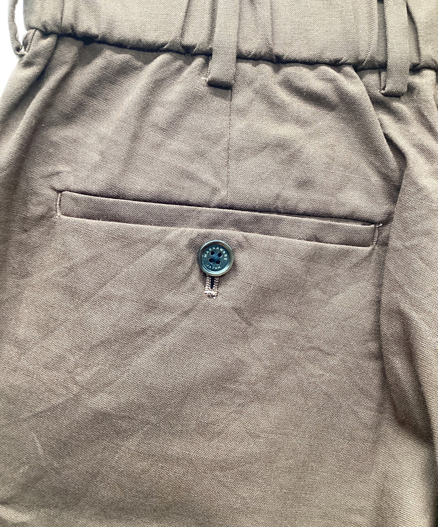 中古・古着通販】MARKAWARE (マーカウェア) PEGTOP TROUSERS ブラウン