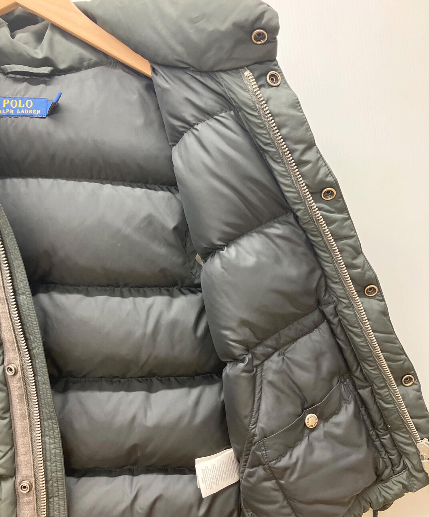 ポロ・ラルフ・ローレン フード付きダウンベスト グレー 中古・古着通販】POLO RALPH LAUREN (ポロ・ラルフローレン) ダウン