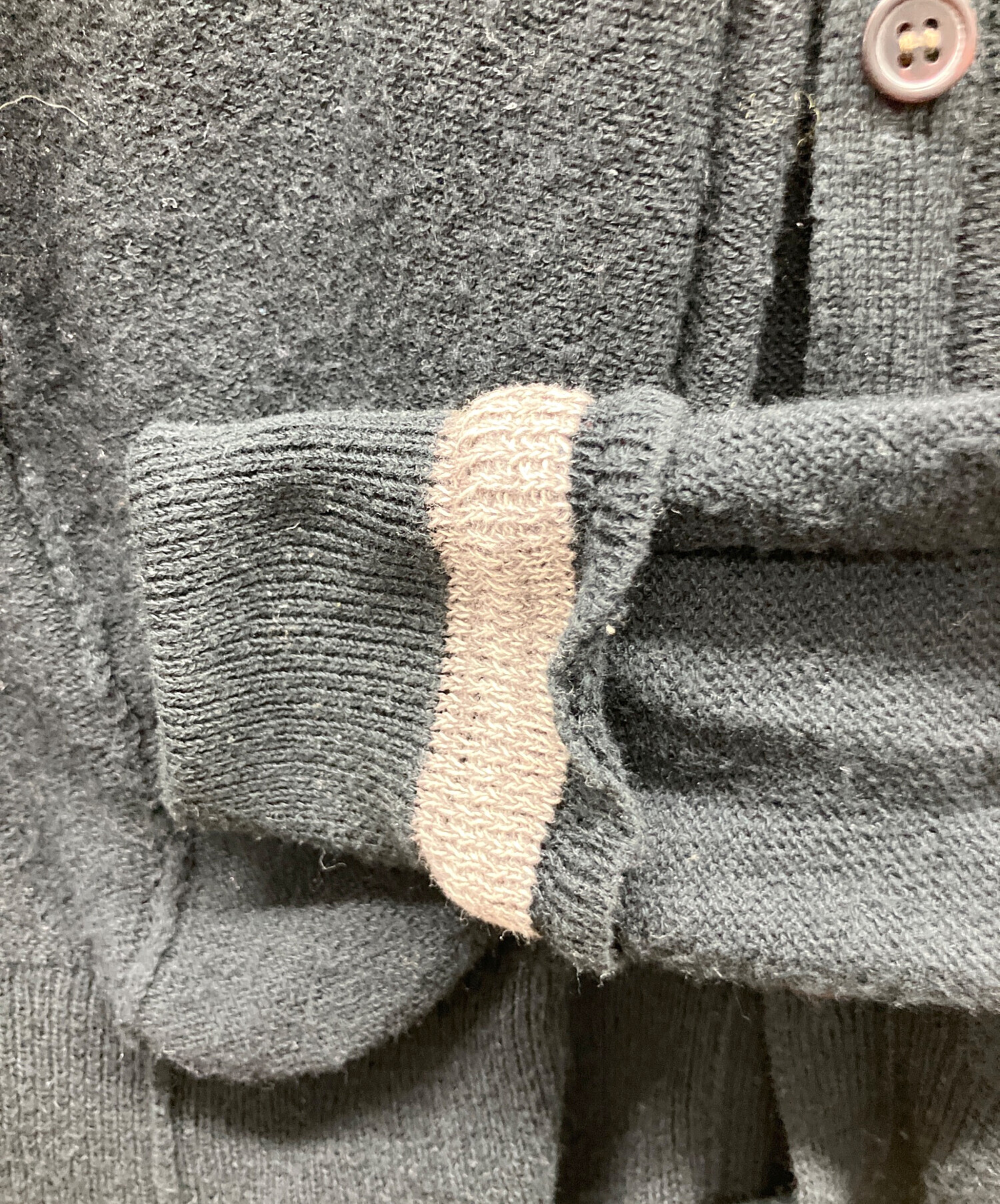 中古・古着通販】Y's (ワイズ) 薄手カーディガン ブラック サイズ:3