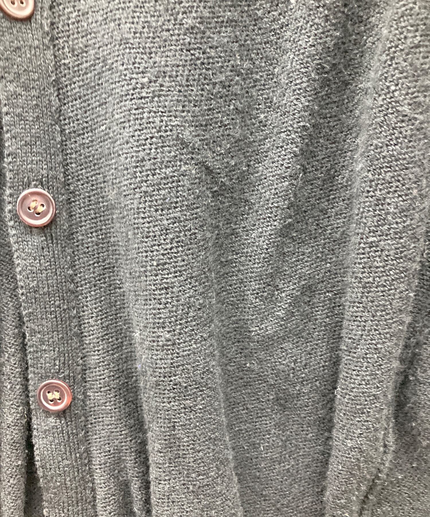 中古・古着通販】Y's (ワイズ) 薄手カーディガン ブラック サイズ:3