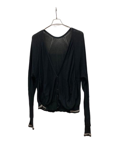 中古・古着通販】Y's (ワイズ) 薄手カーディガン ブラック サイズ:3