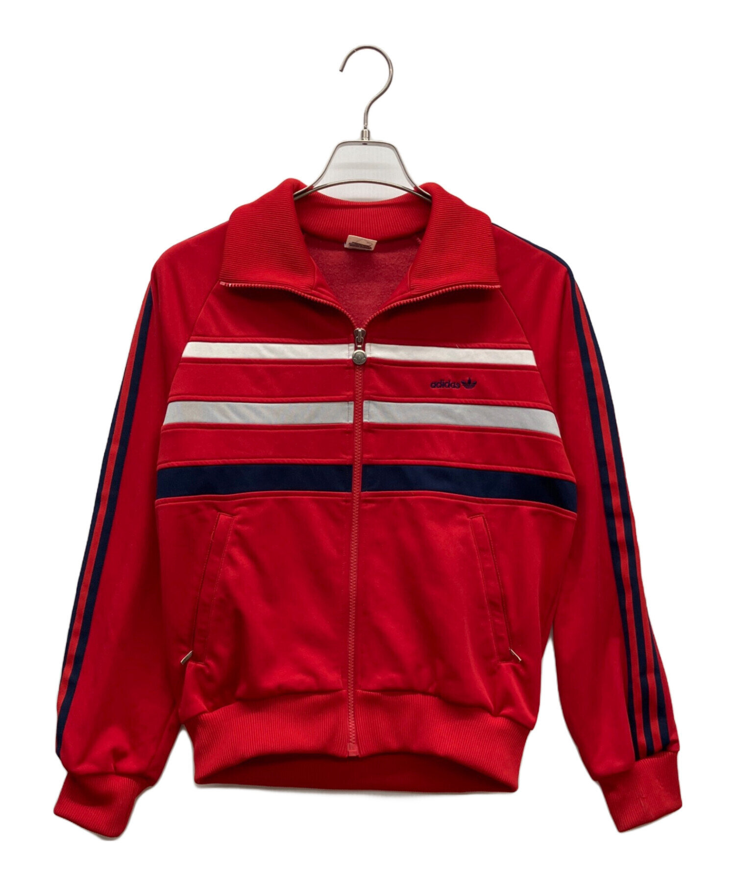 【激レア】adidas トラックジャケット L 赤 トレフォイル 90s 古着 中古・古着通販】adidas (アディダス) オールドトラックジャケット