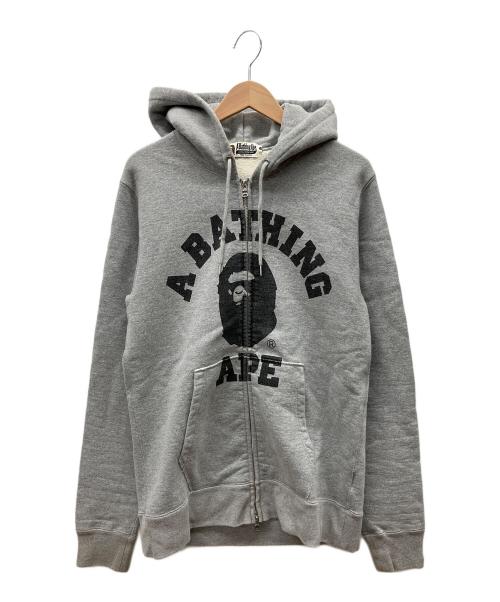 A BATHING APEのダークグレーのパーカー Aape By A Bathing Ape motocross style hoodie in washed dark gray