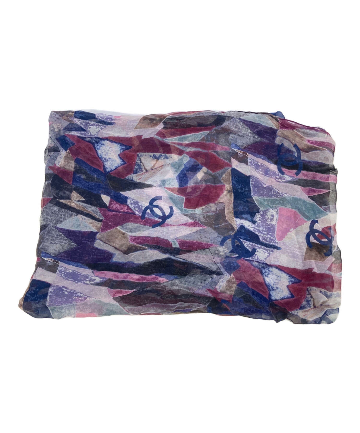 CHANEL　シャネル　大判スカーフ　パープル　85cm 美品 中古・古着通販】CHANEL (シャネル) 大判シルクストール