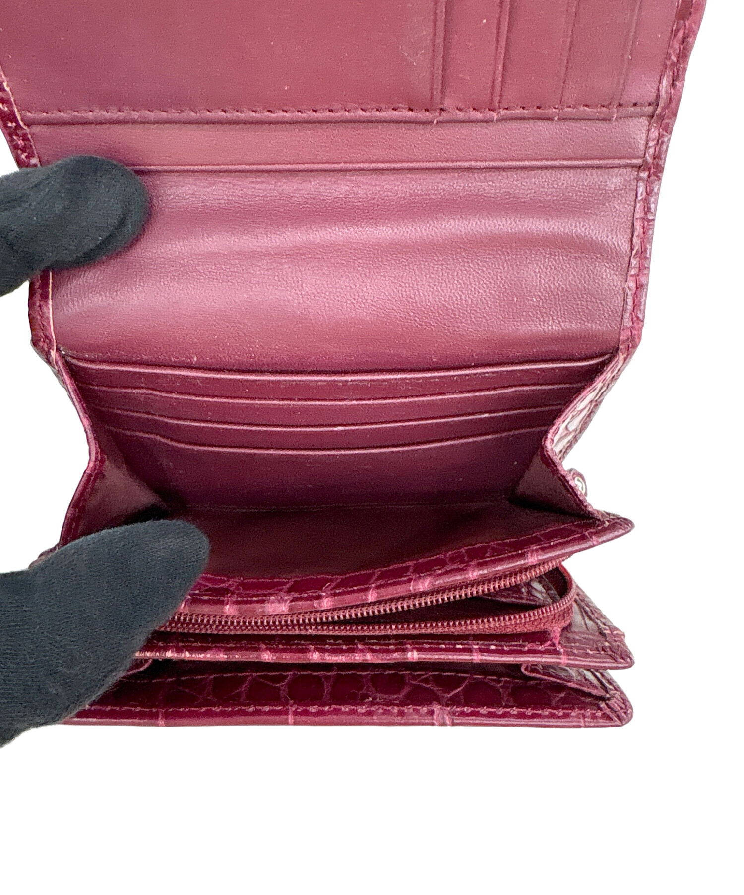 中古・古着通販】COACH (コーチ) 2つ折り財布 ワインレッド｜ブランド