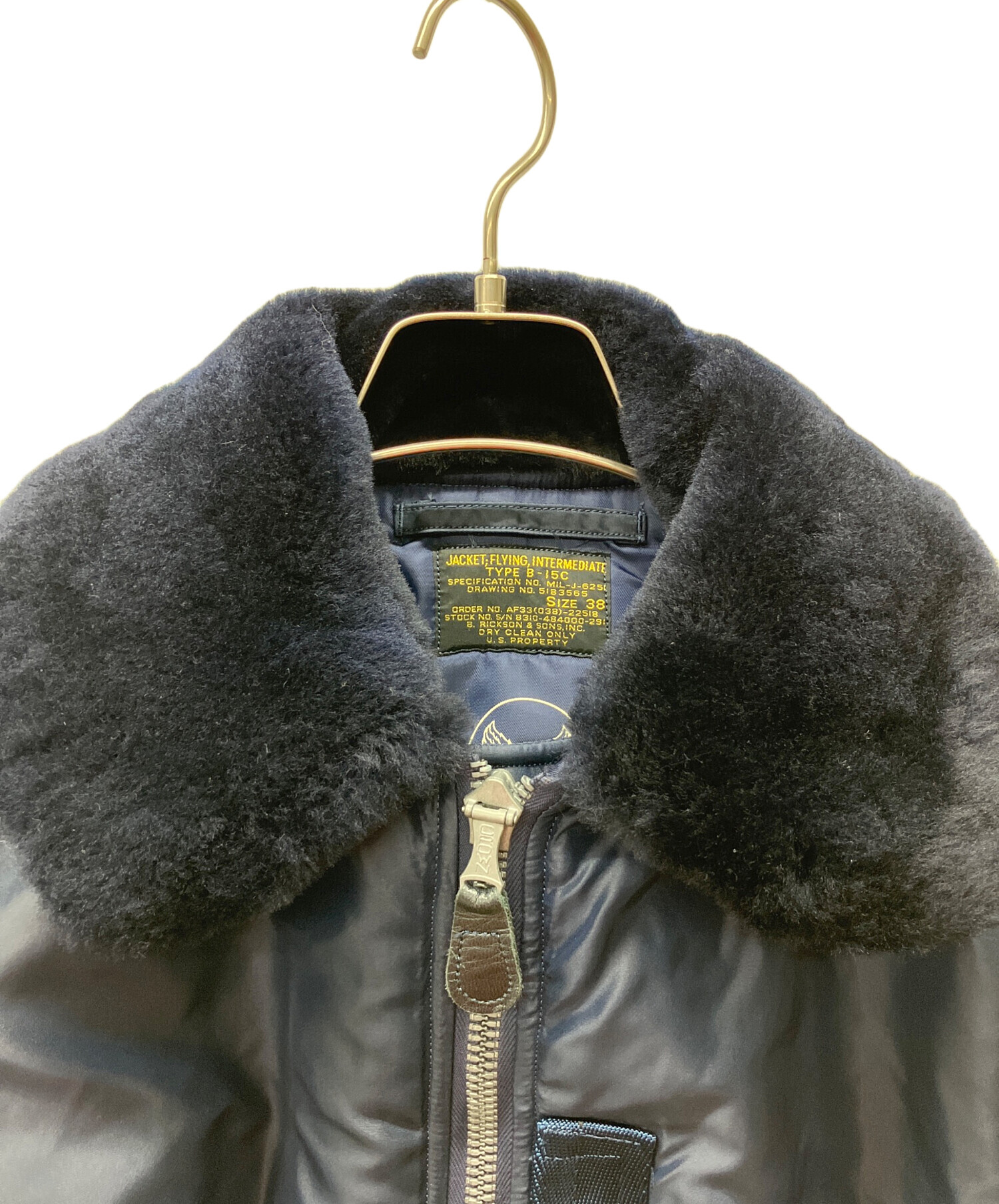 バズリクソンB-15Cサイズ38 Rickson's バズリクソンズ B-15C フライトジャケット M品番 ボア