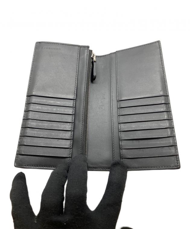 中古・古着通販】BURBERRY (バーバリー) 長財布 ブラック｜ブランド