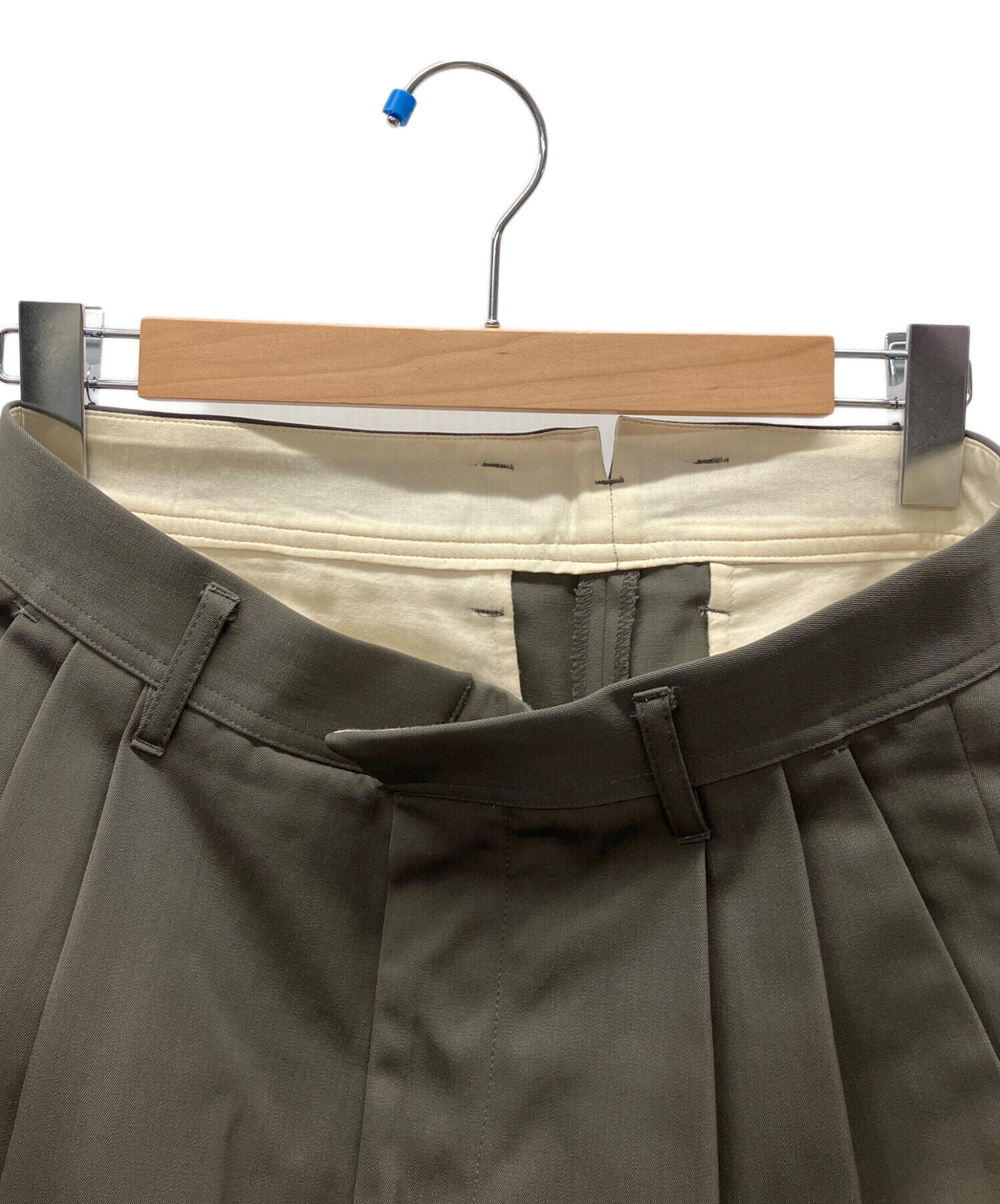 中古・古着通販】stein (シュタイン) TWO TUCK WIDE TROUSERS グレー
