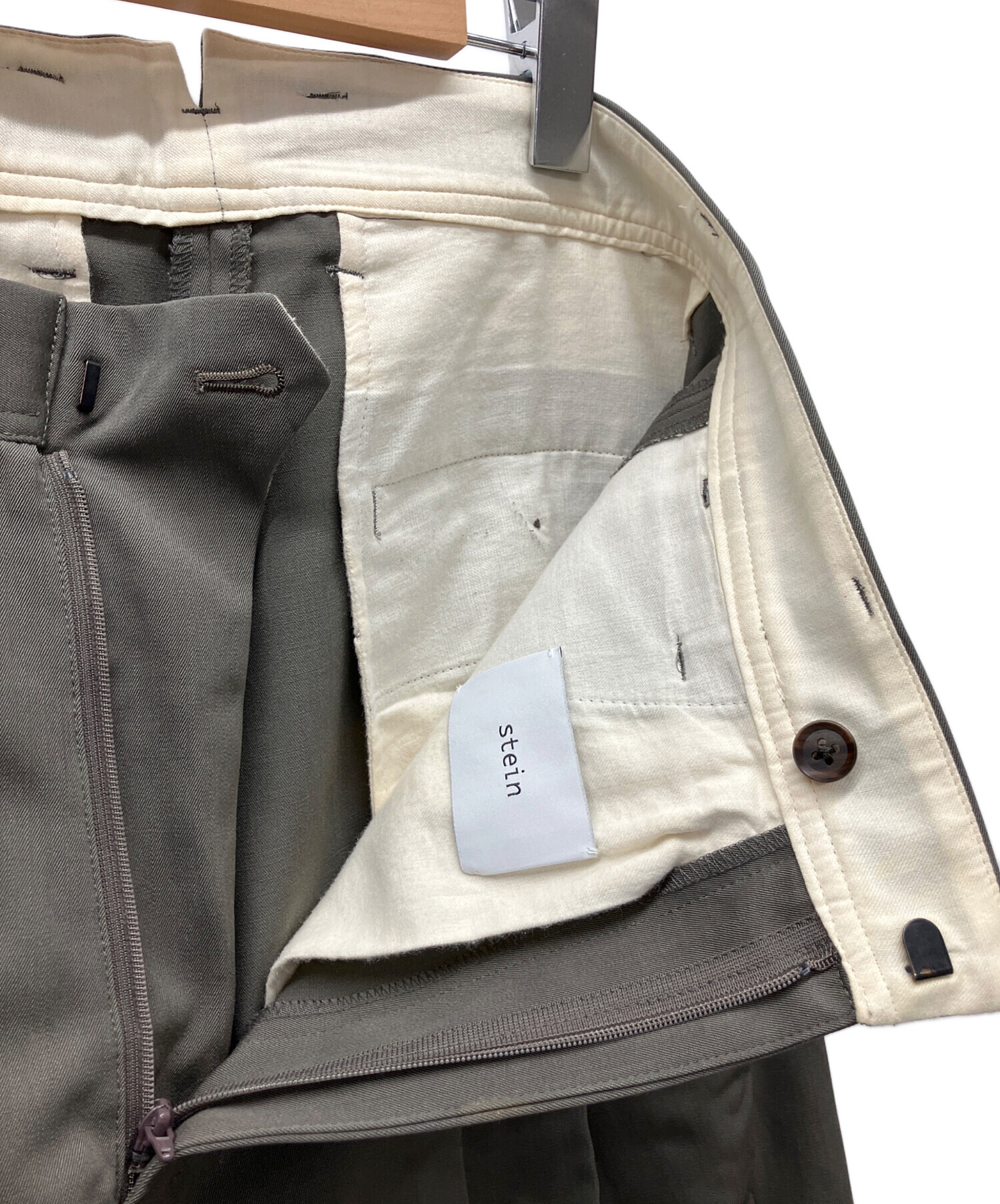 中古・古着通販】stein (シュタイン) TWO TUCK WIDE TROUSERS グレー